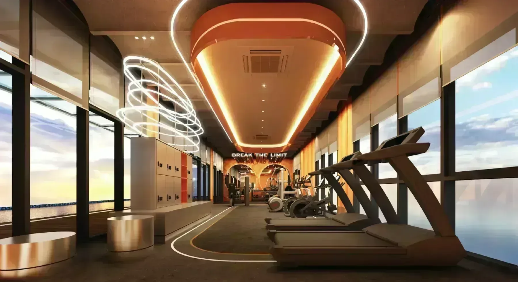 G'Vinton sky gym with sea view