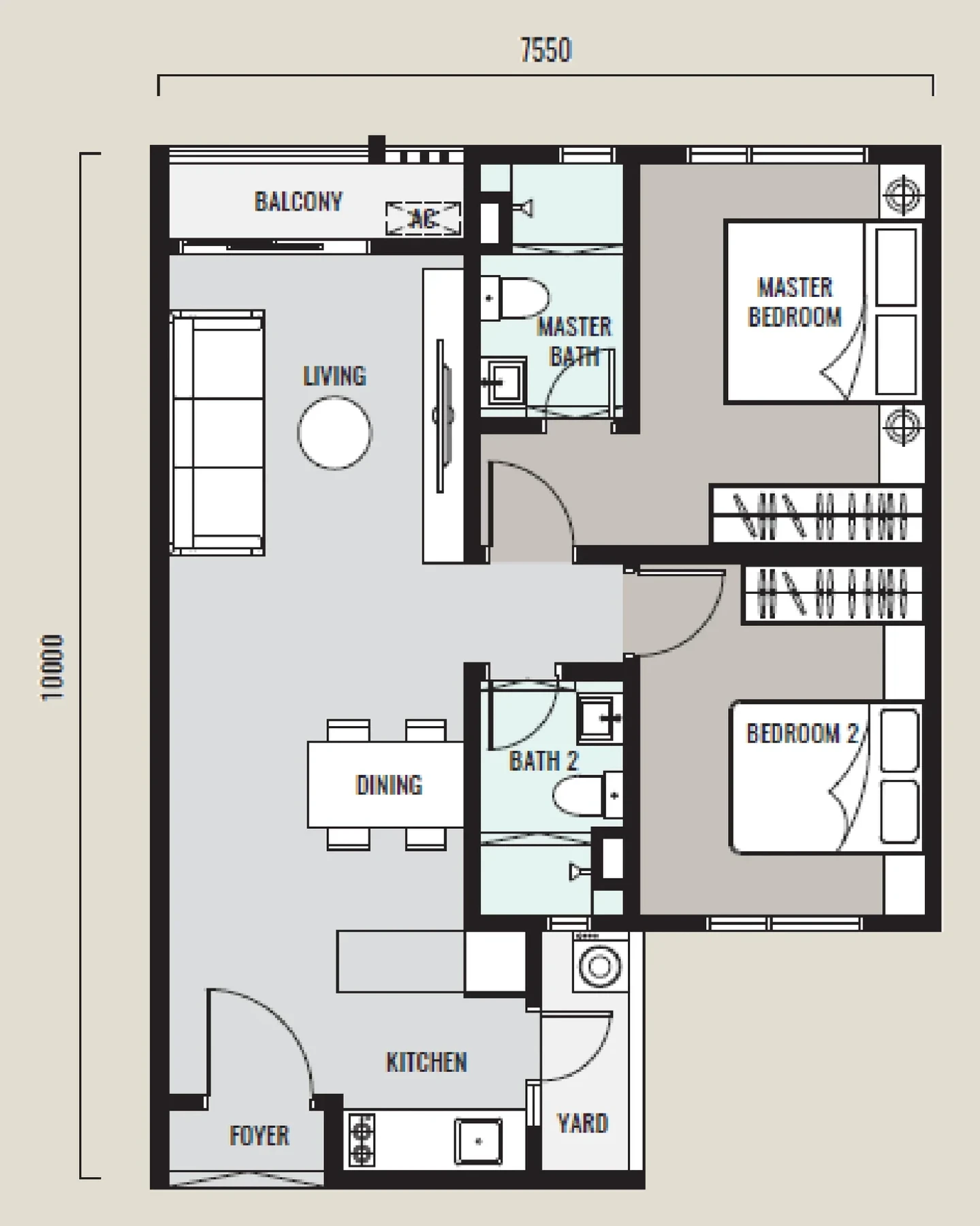 Hanya Wahyu Type A floor plan
