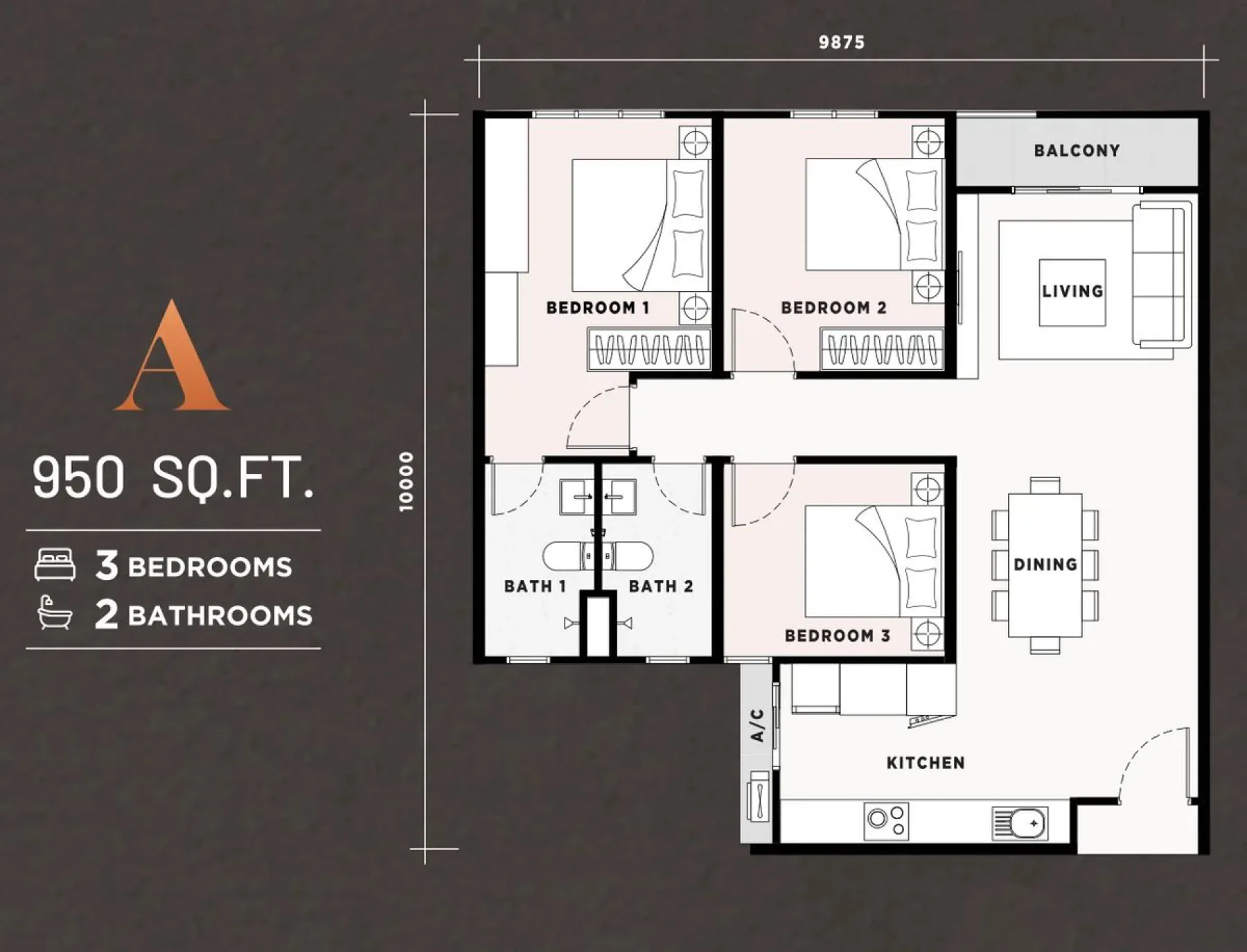 Harbour View Residence Type A floor plan