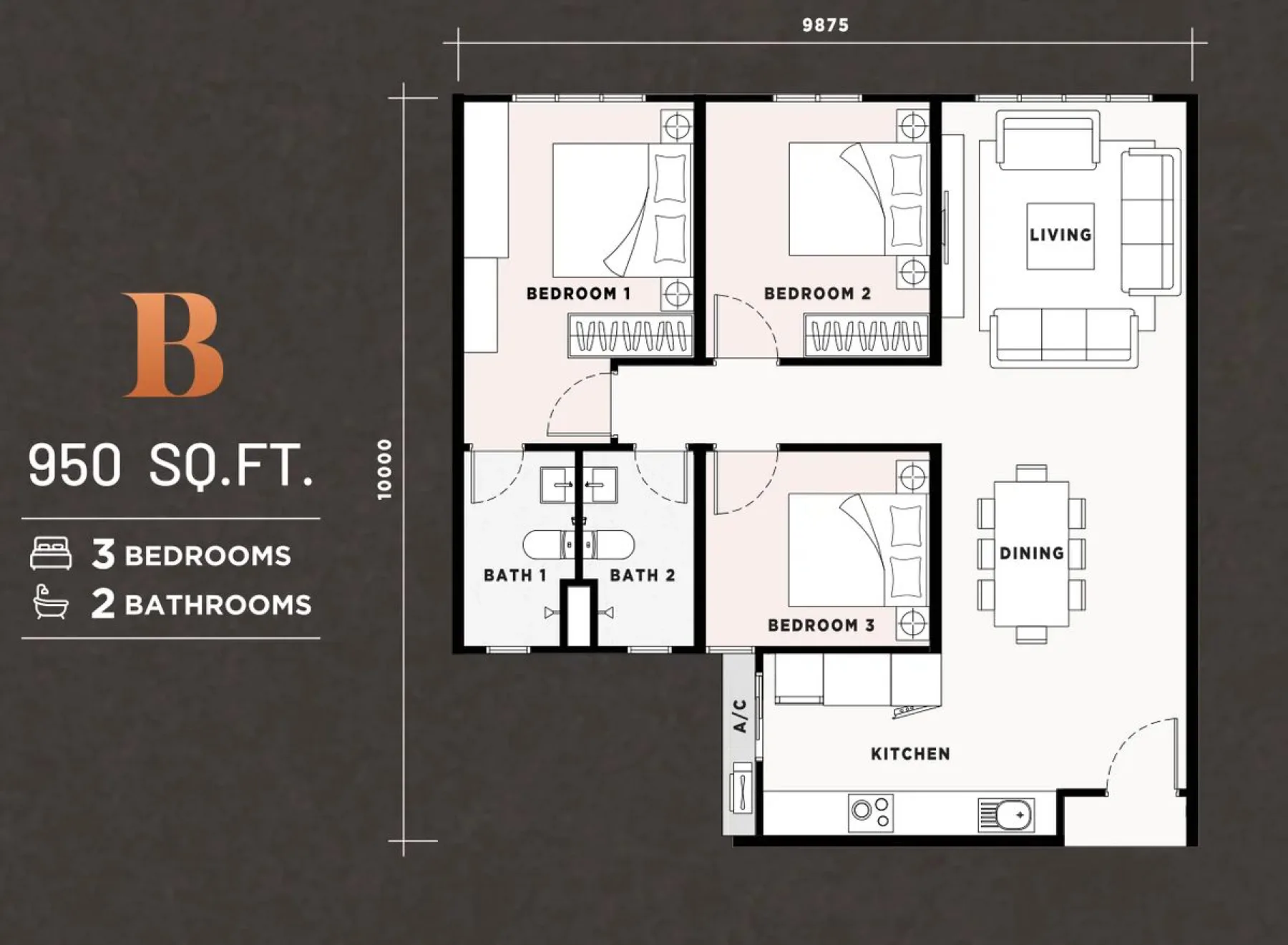 Harbour View Residence Type B floor plan
