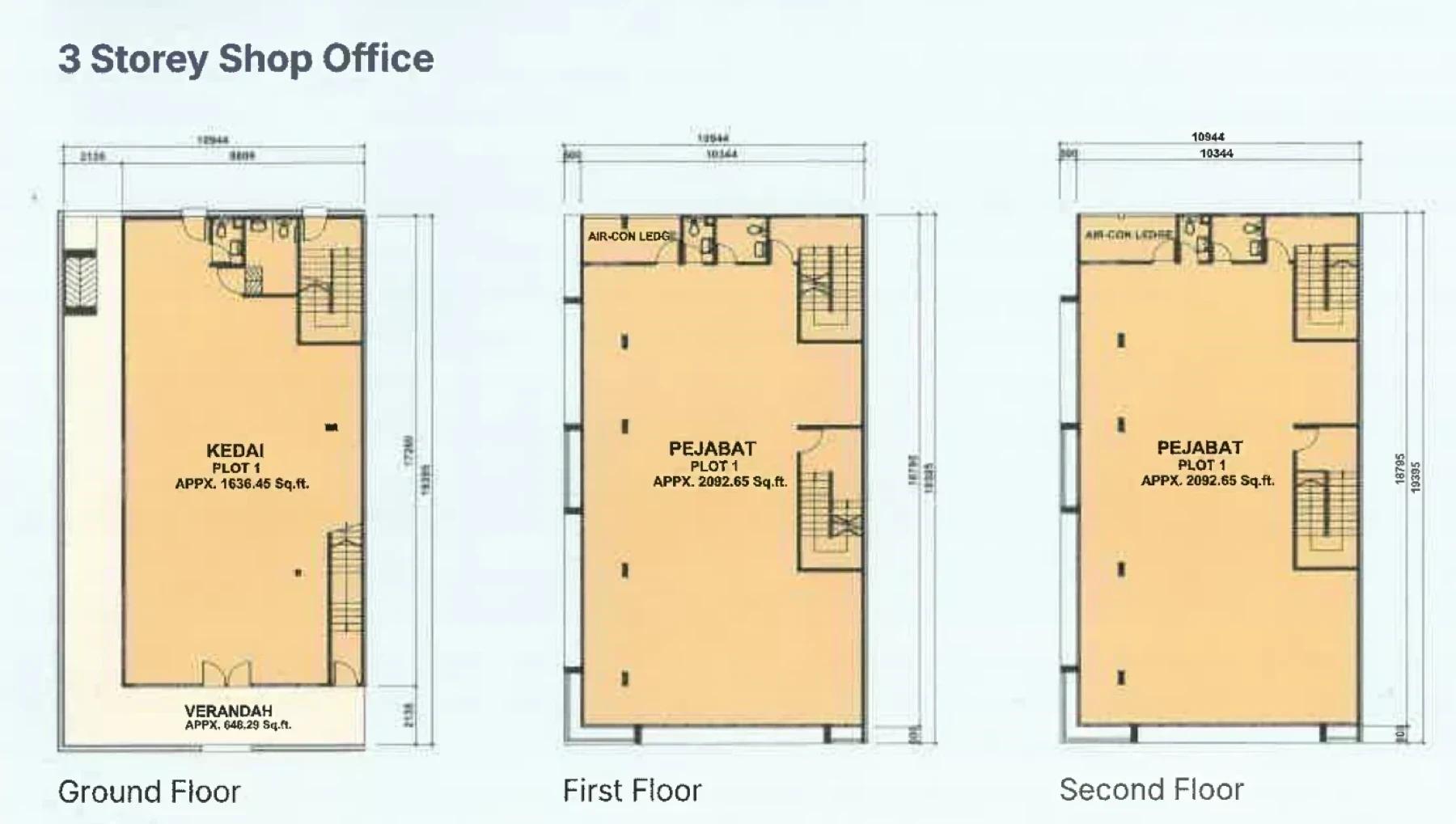HI World City 3-Storey Shop Lot floor plan