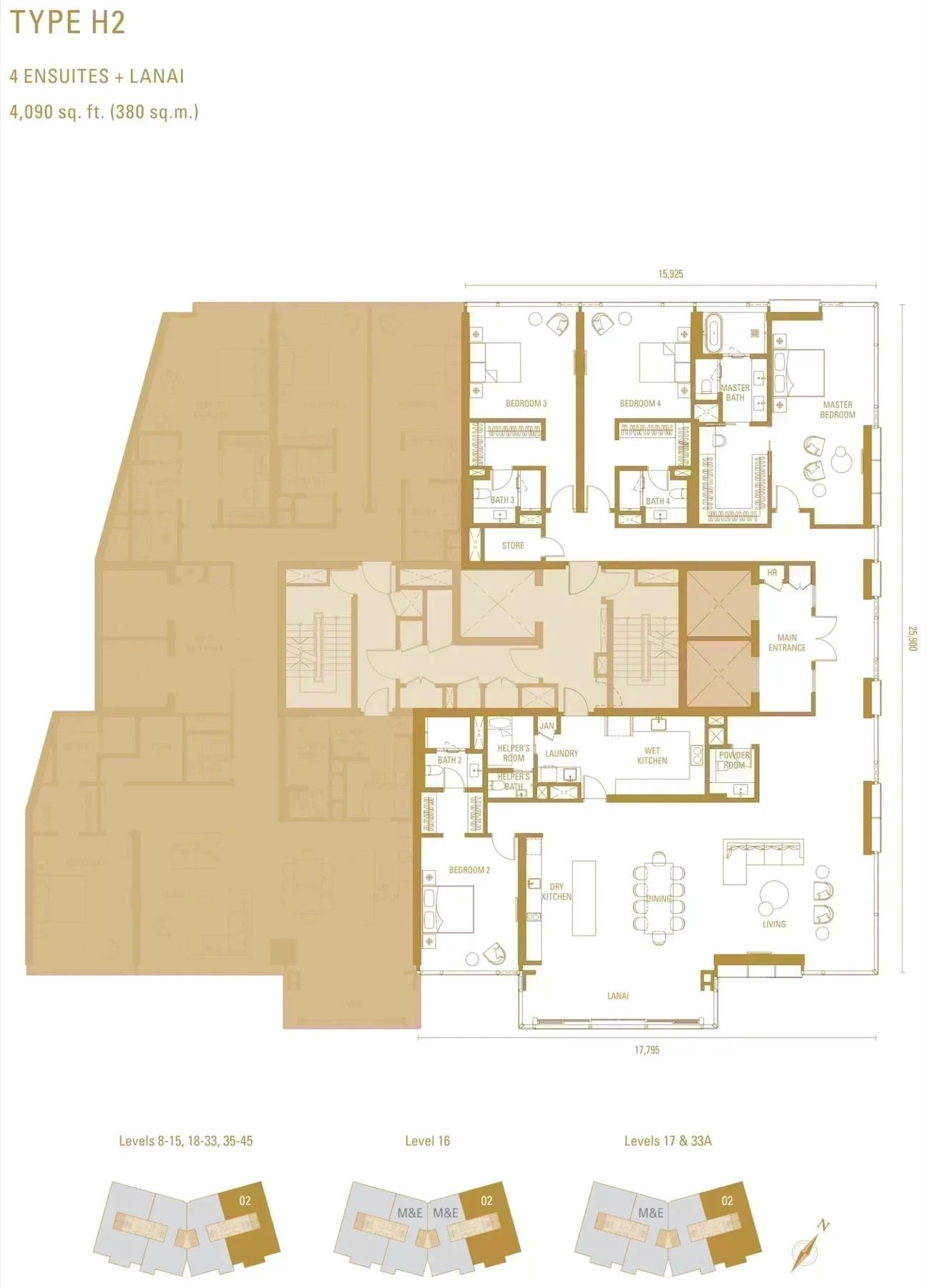 Imperial Residences Type H2 floor plan