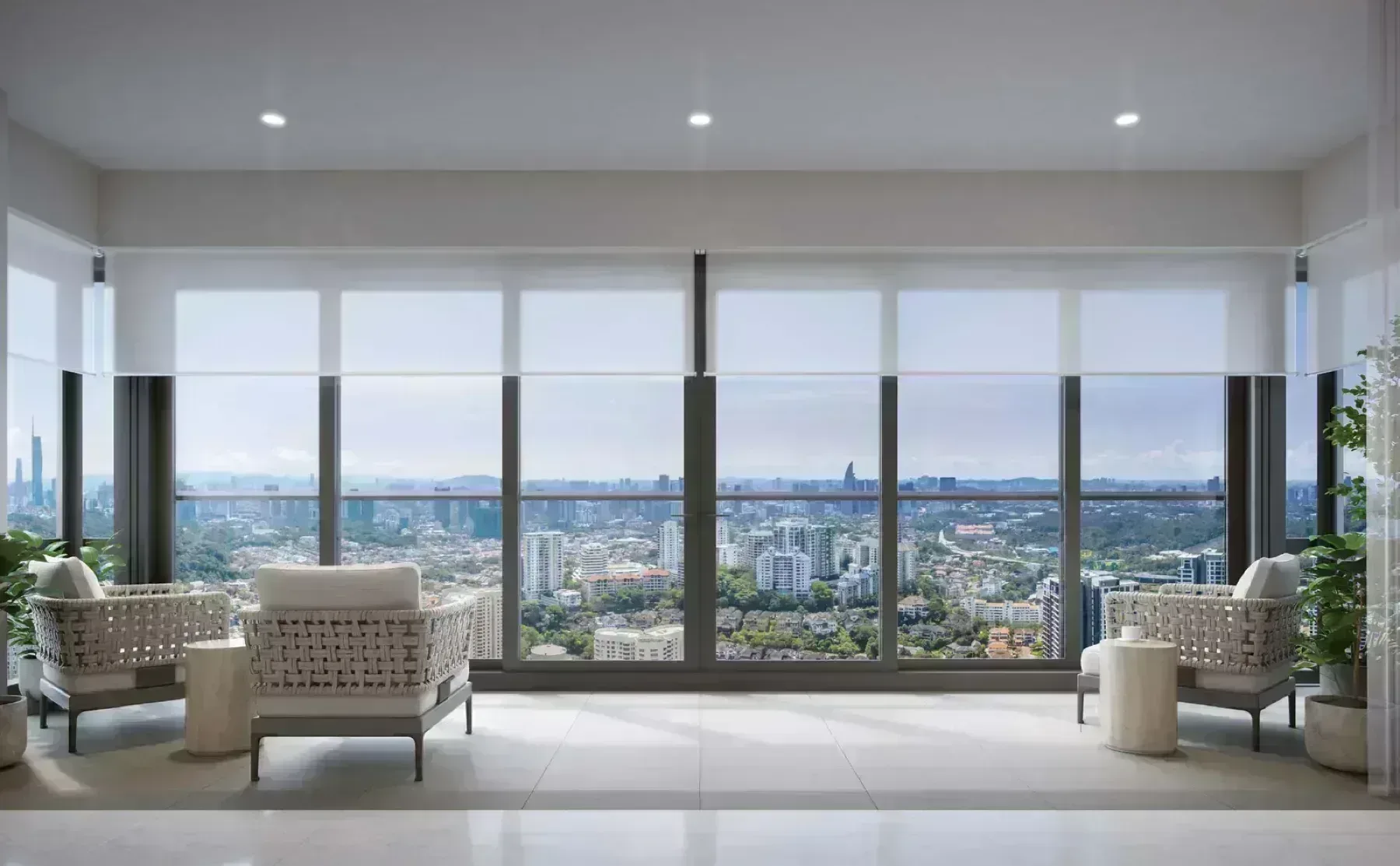 Imperial Residences living area with Kuala Lumpur view