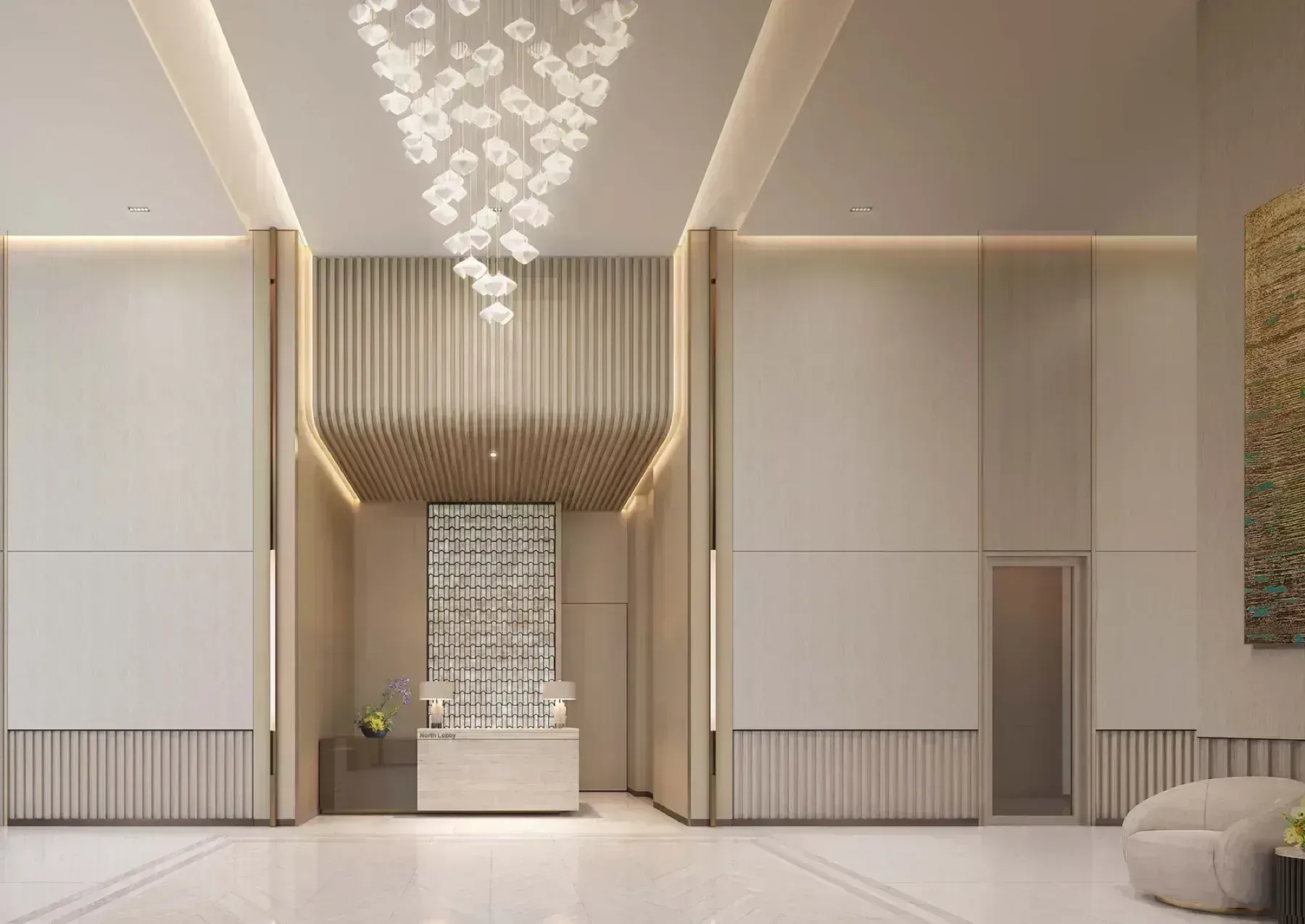 Imperial Residences double-volume residents lobby