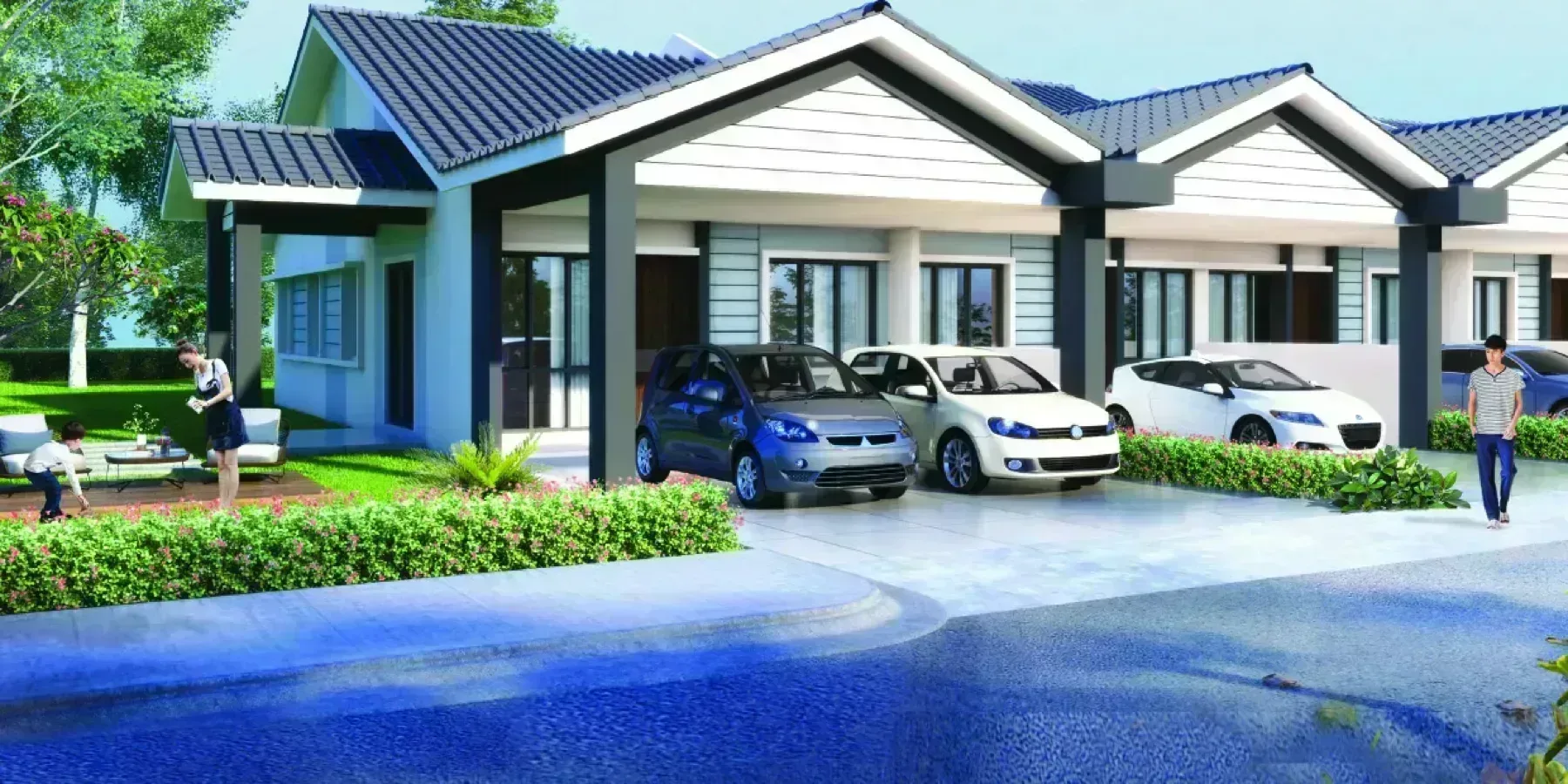 Jernih Estate single-storey terrace houses artist impression