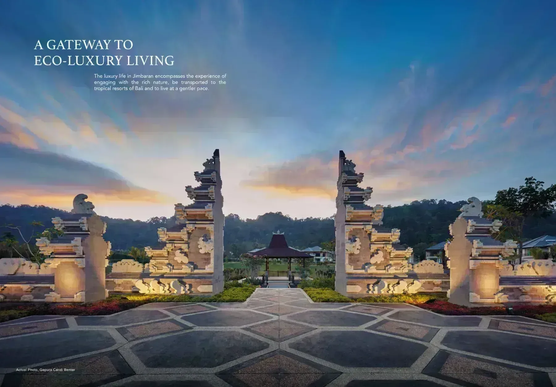 Setia Eco Templer Balinese gateway entrance