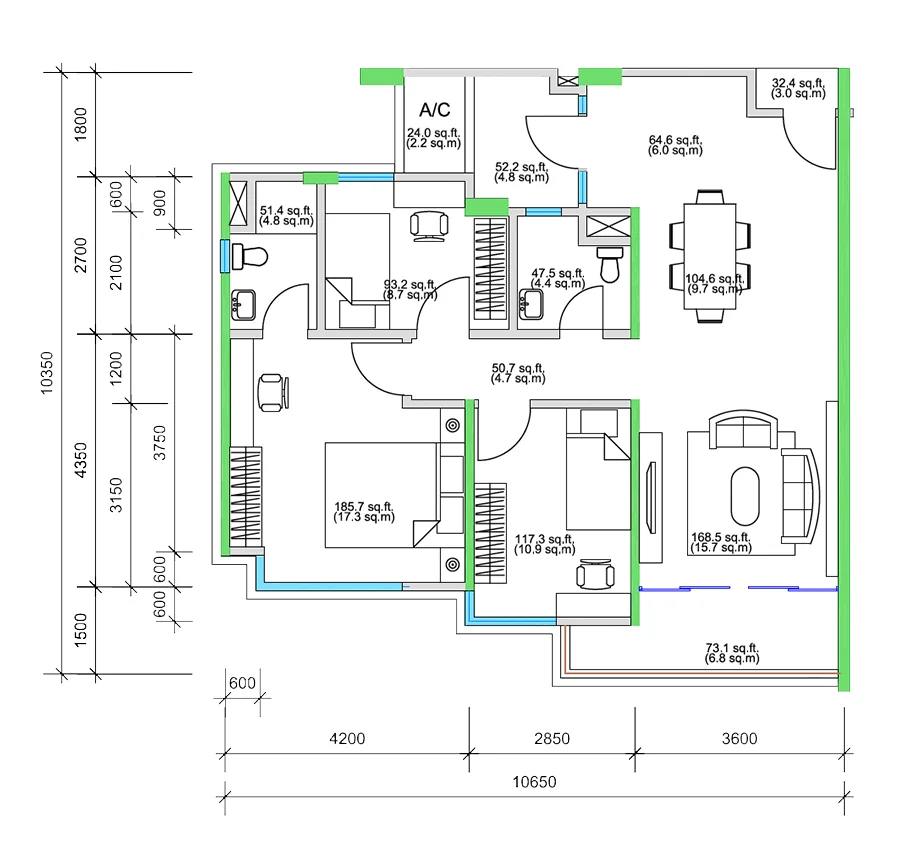 Kingfisher Putatan Type A floor plan