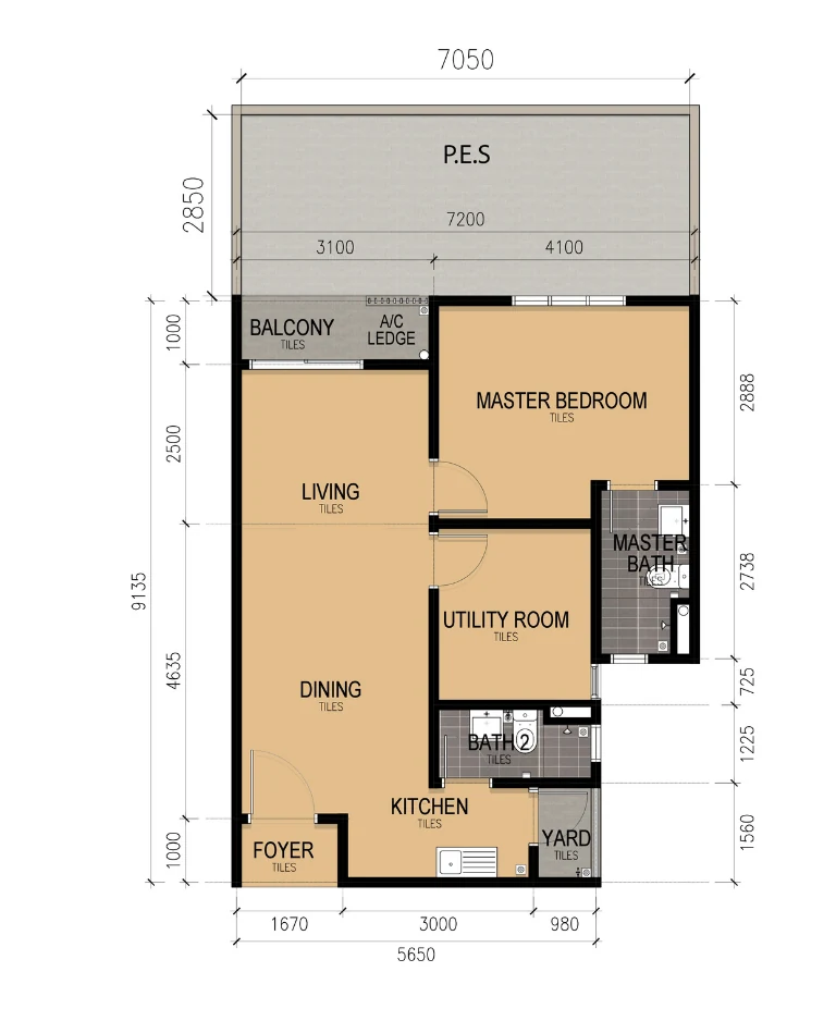 KSL Lakeview Type B3 floor plan
