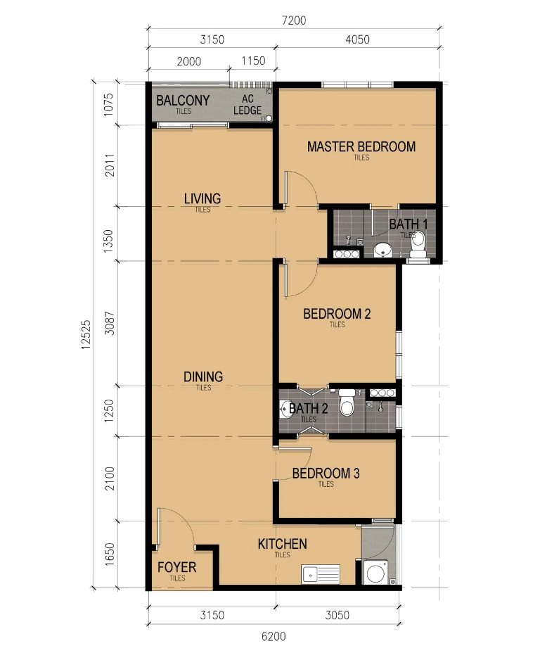 KSL Lakeview Type C3 floor plan