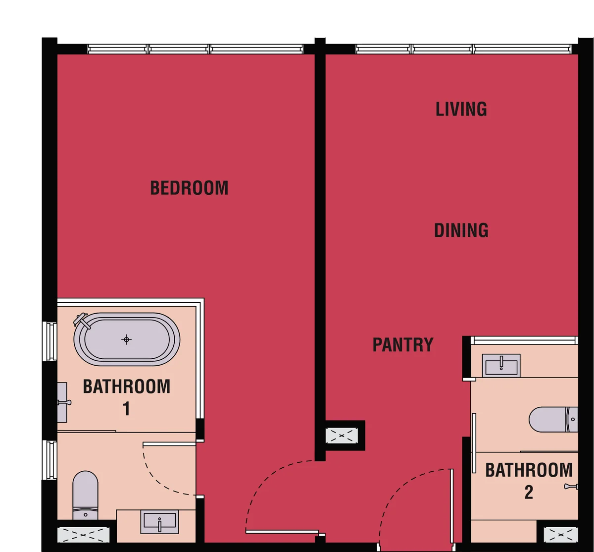 Kyliez Suites KLCC Type B2 and B3 floor plan 657 sq ft