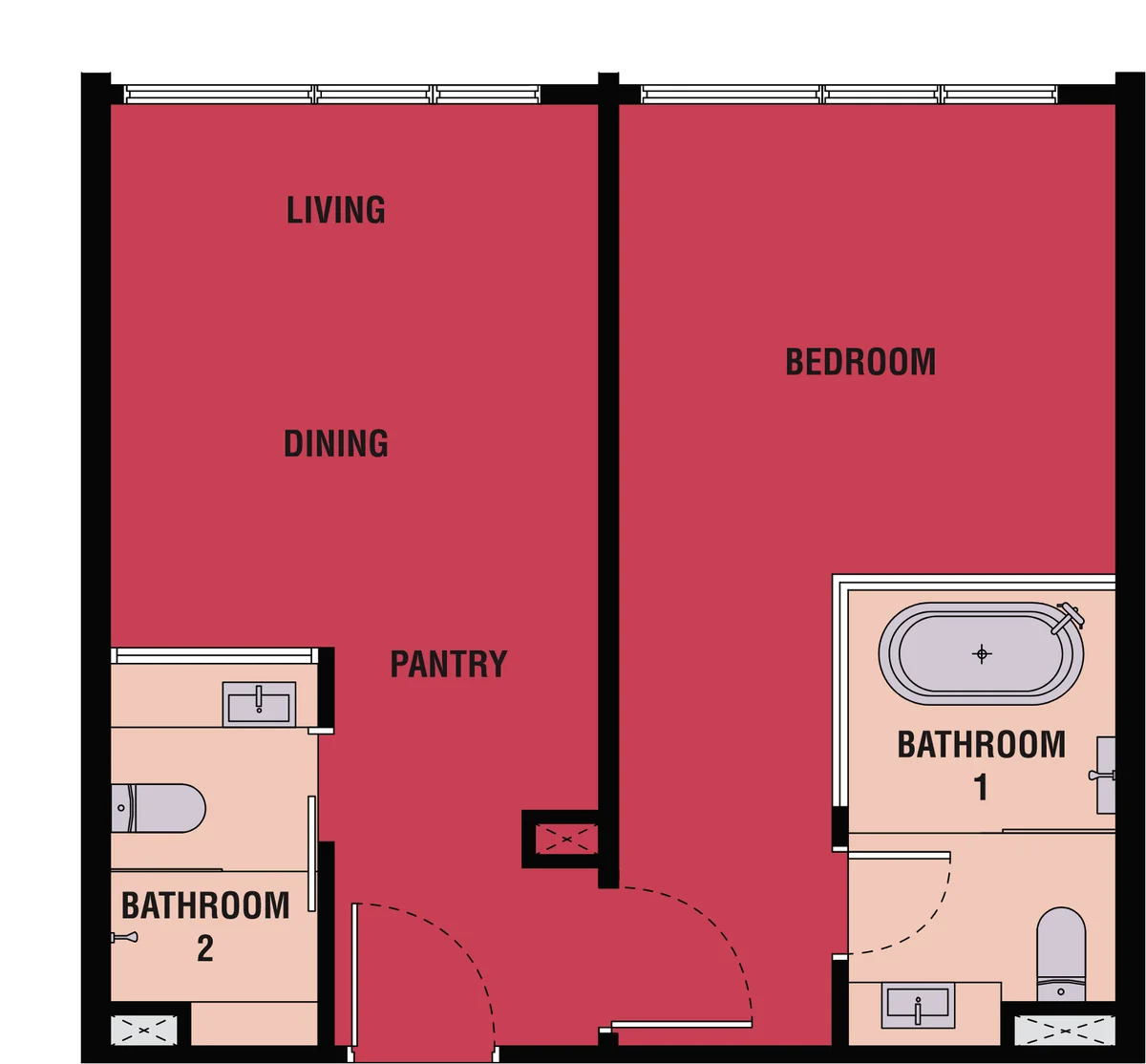 Kyliez Suites KLCC Type B4 floor plan 657 sq ft