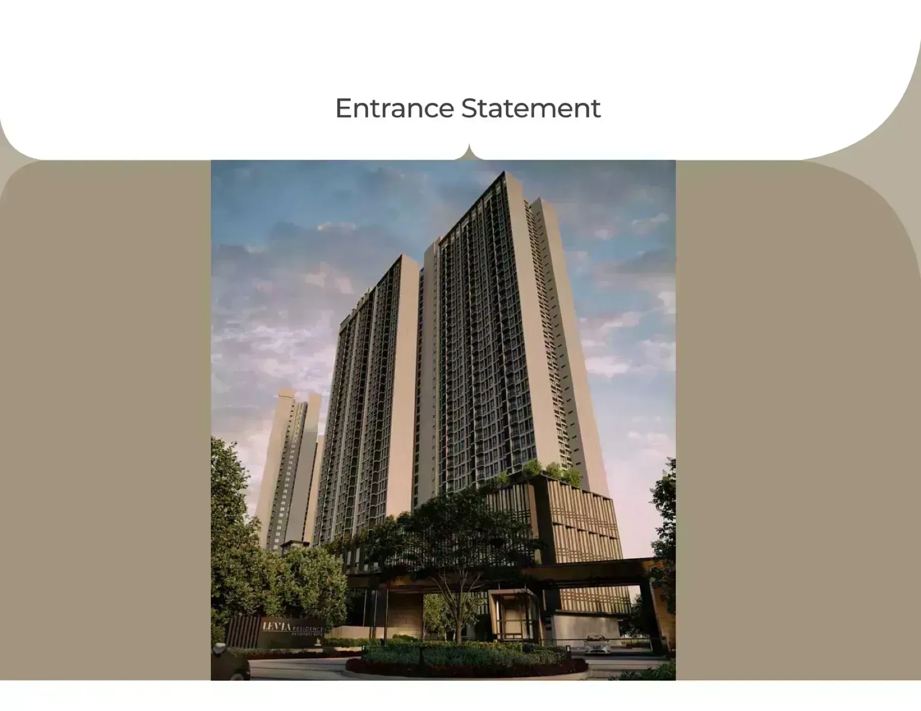 levia residence entrance statement artist impression