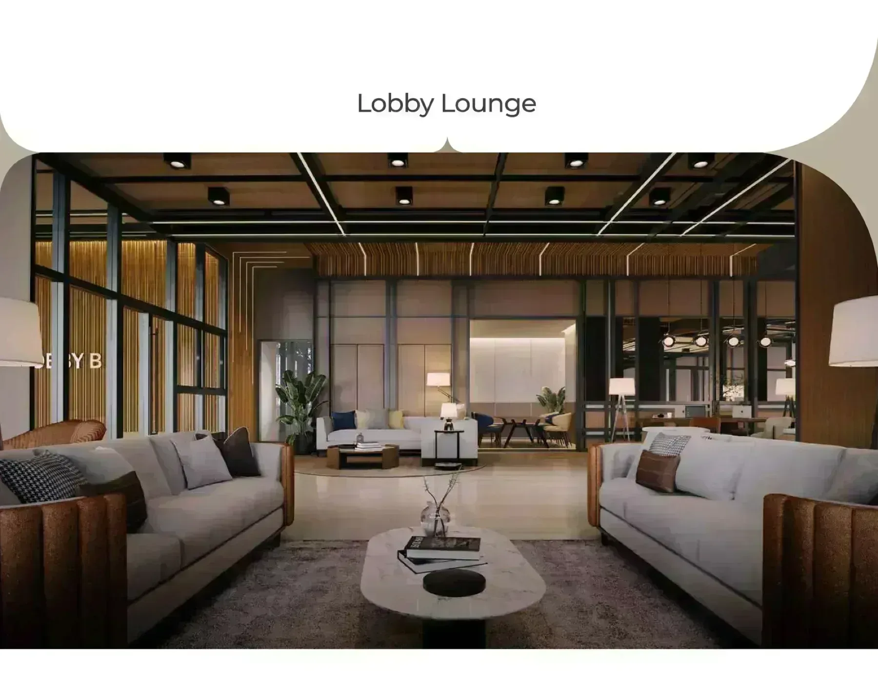 levia residence lobby lounge artist impression