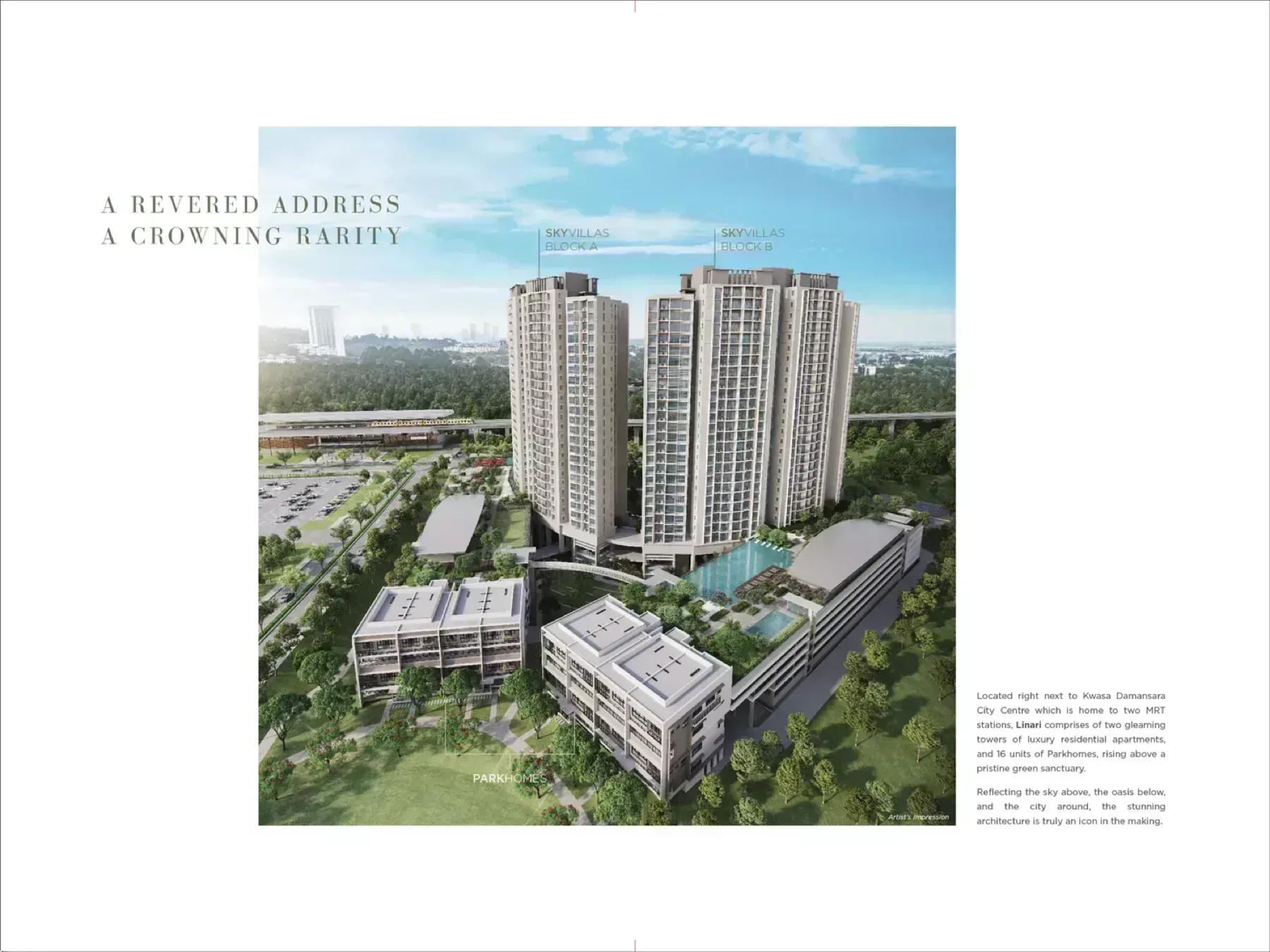 linari residence aerial view artist impression
