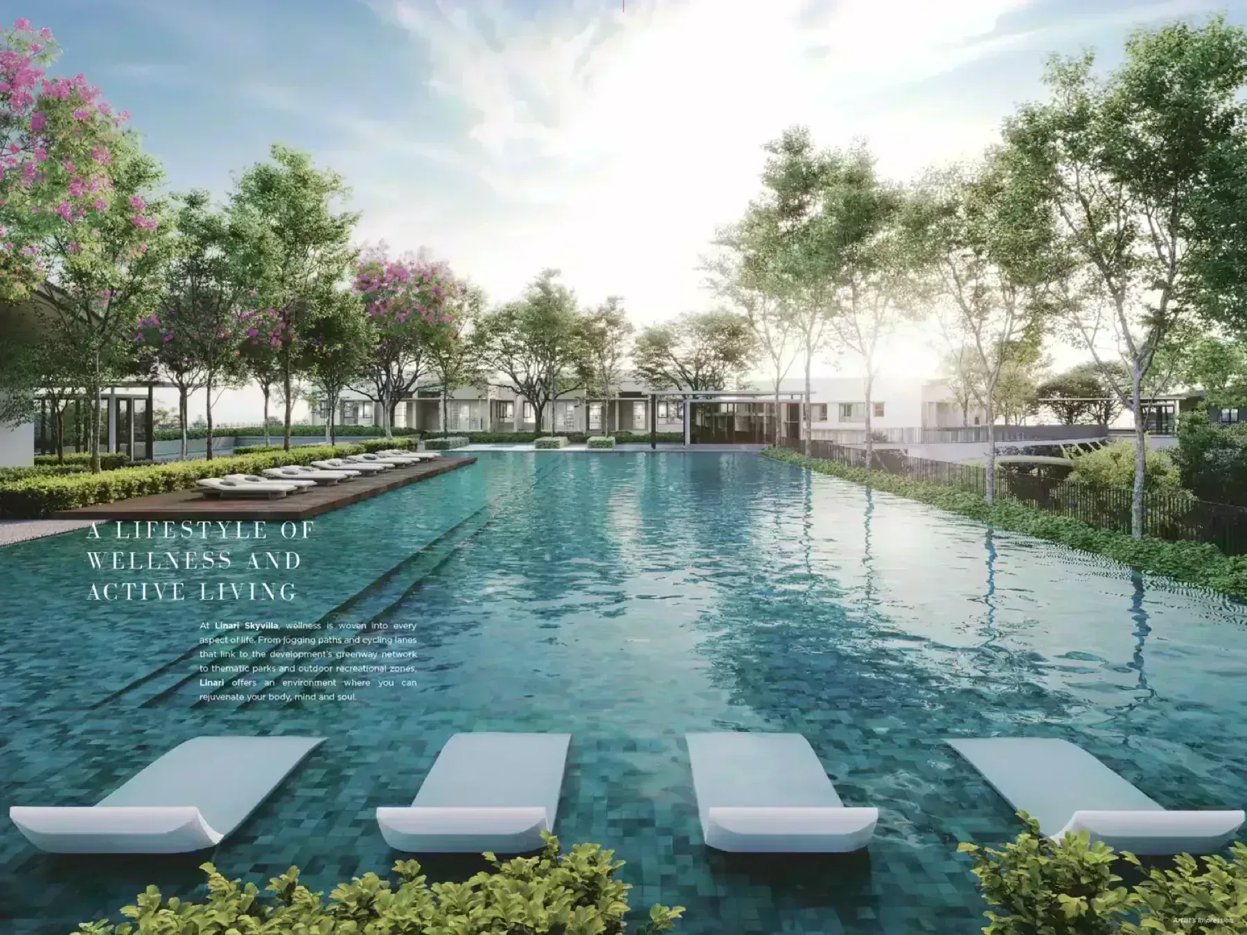 linari residence pool deck artist impression