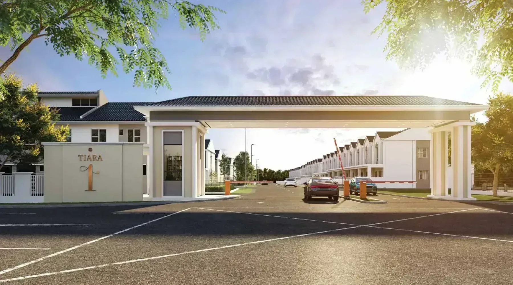 M Tiara Skudai gated and guarded guardhouse entrance