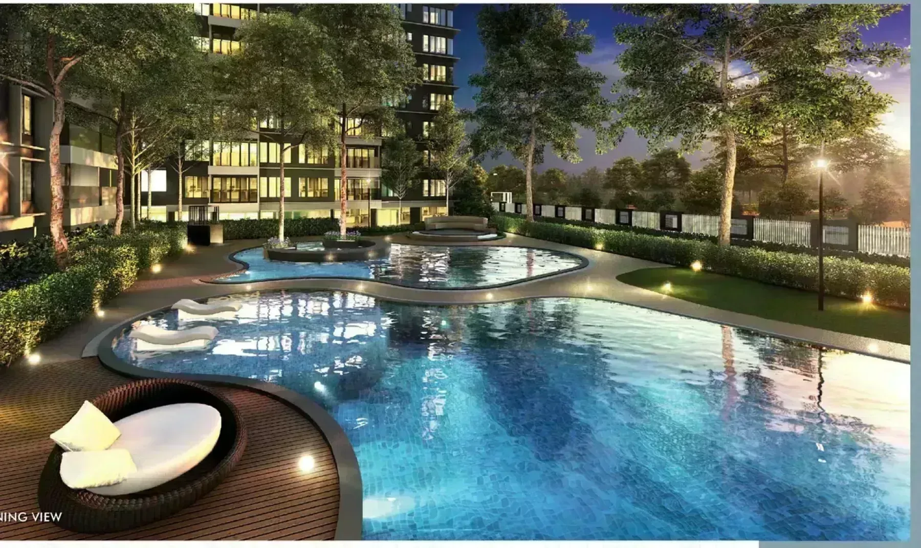 Marina Residence 2 evening view