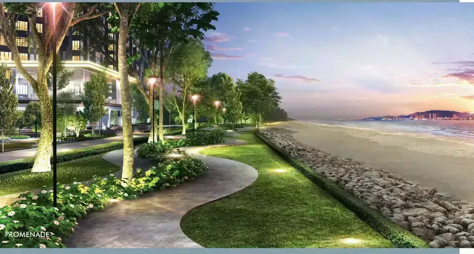 Marina Residence 2 promenade dusk