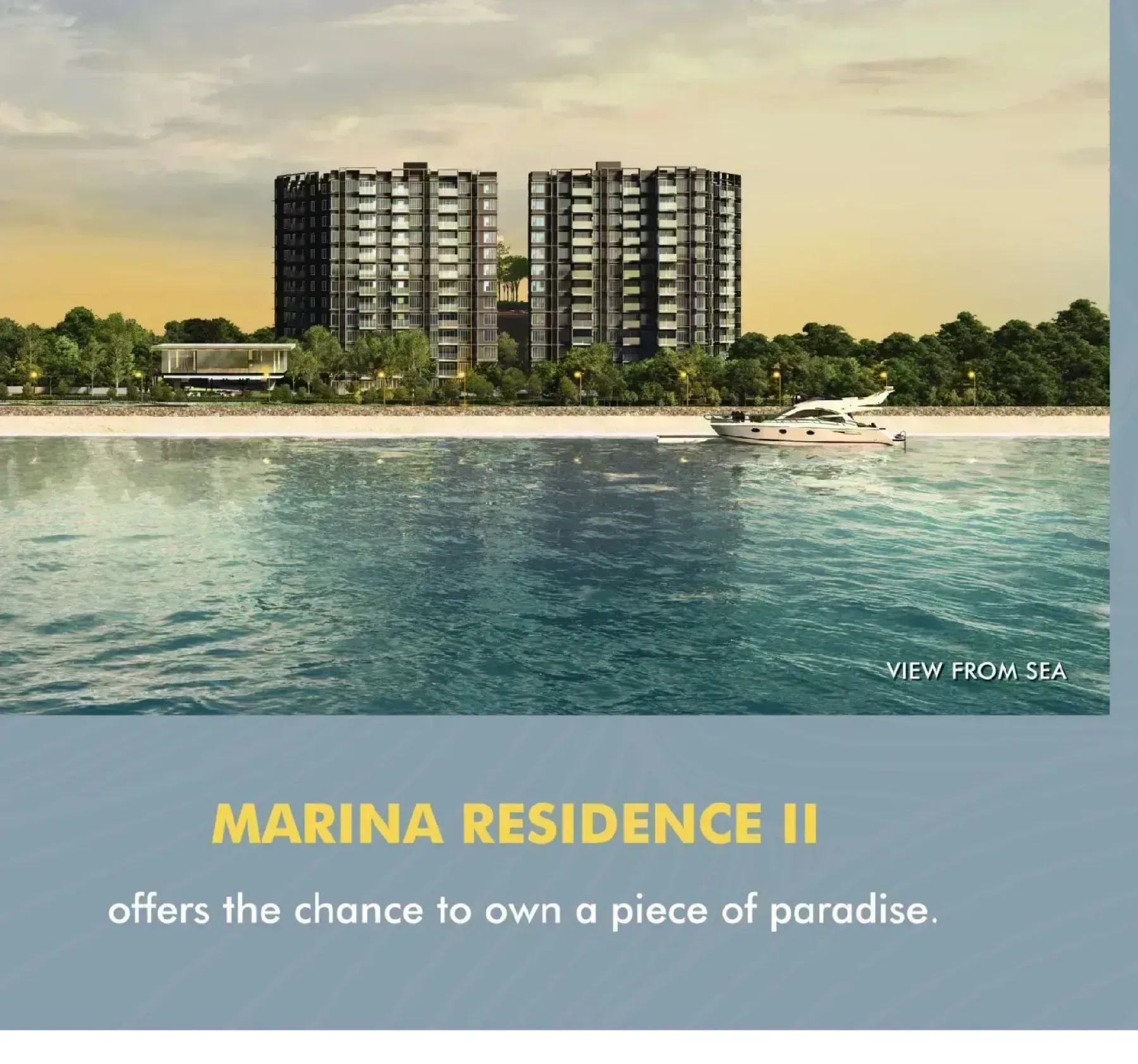 Marina Residence 2 view from sea