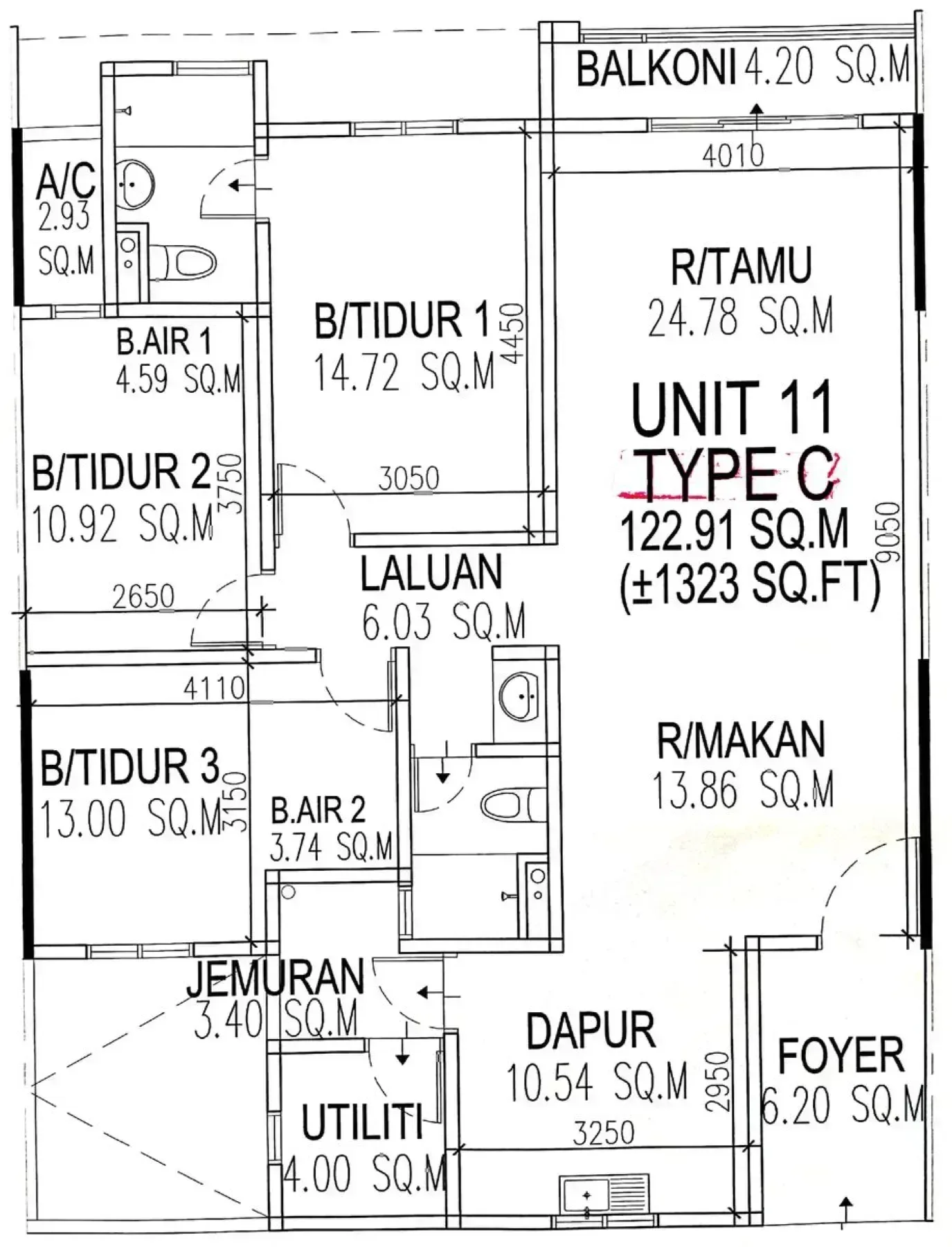 Marminton Homes Type C floor plan