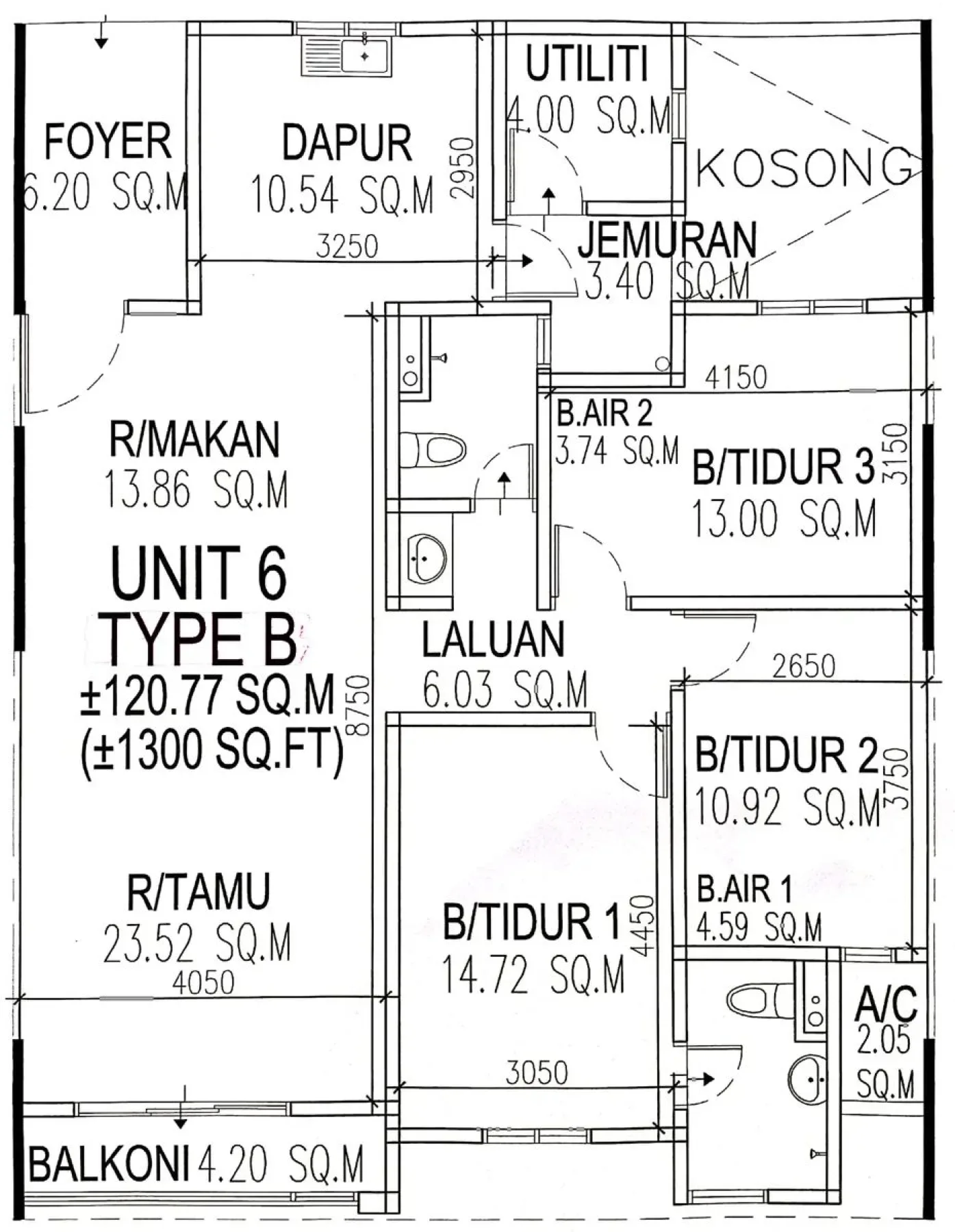 Marminton Homes Type B floor plan