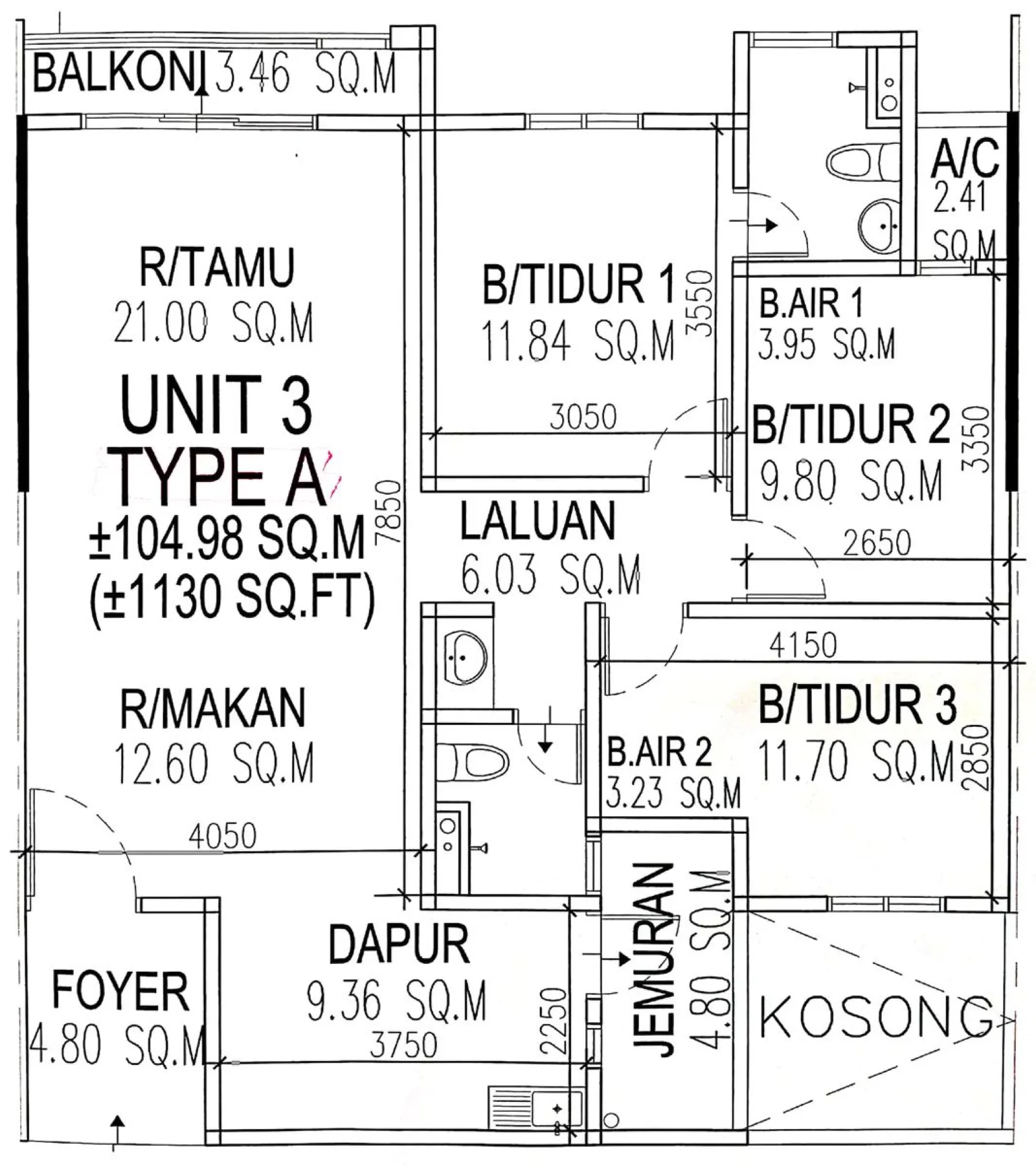 Marminton Homes Type A floor plan