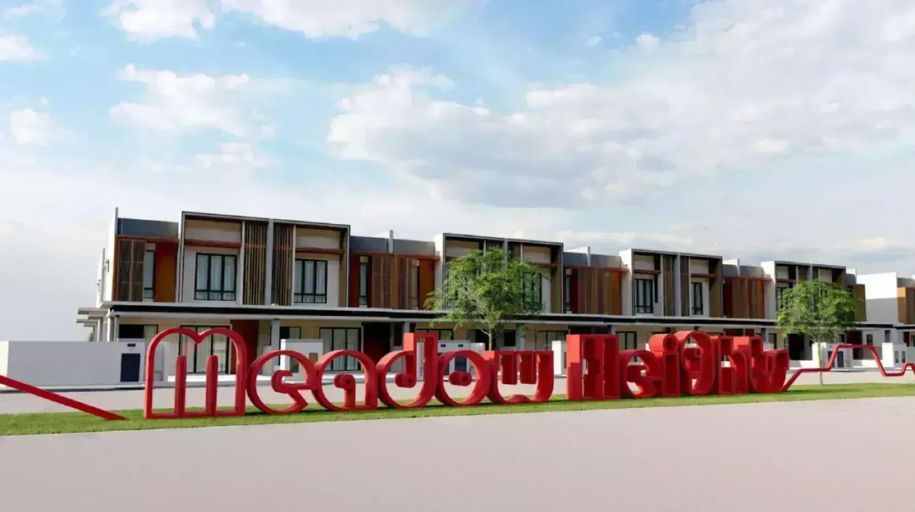 meadow heights entrance signage artist impression