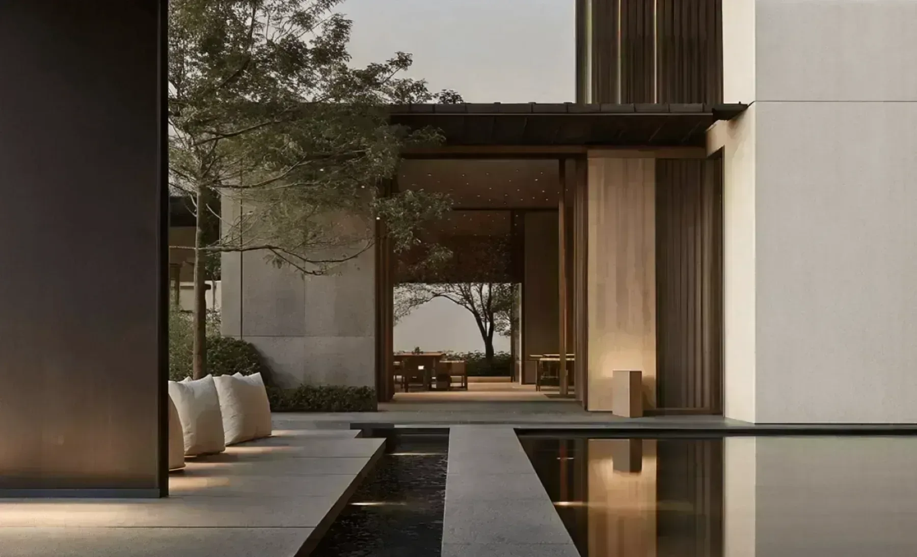 Mezon @ Park Enclave Japanese-inspired arrival and lobby approach