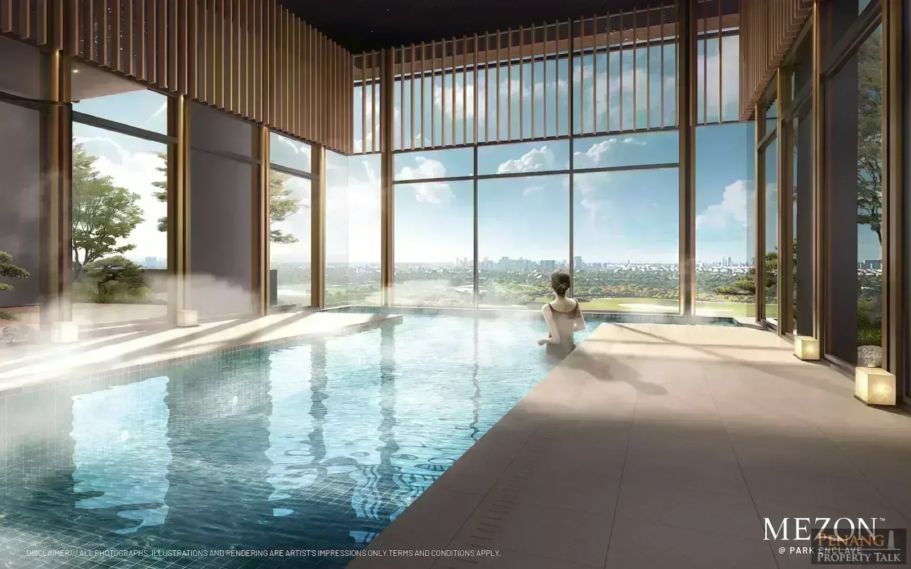 Mezon @ Park Enclave Japanese onsen indoor spring pool