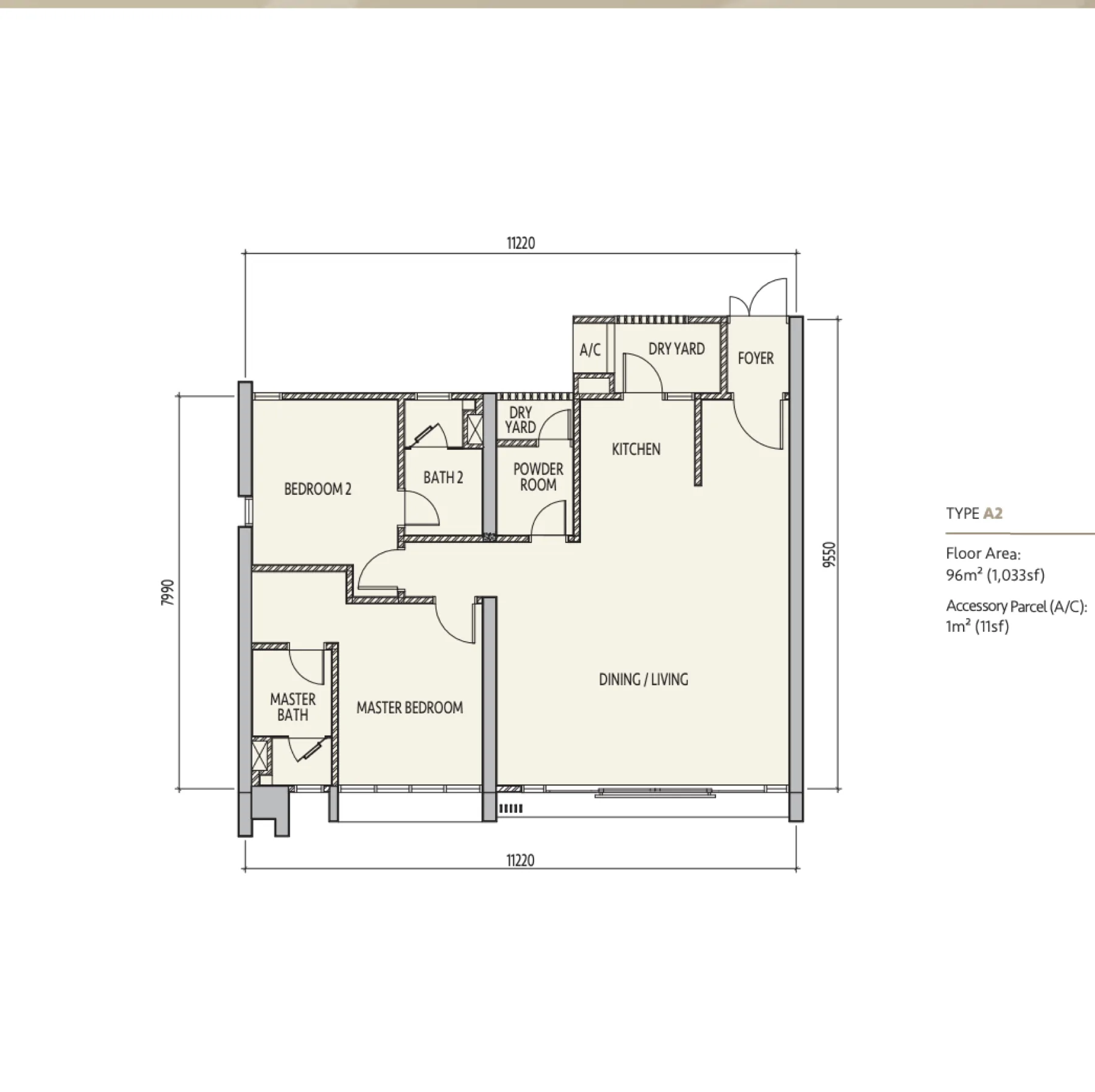 Mezzo Type A2 floor plan