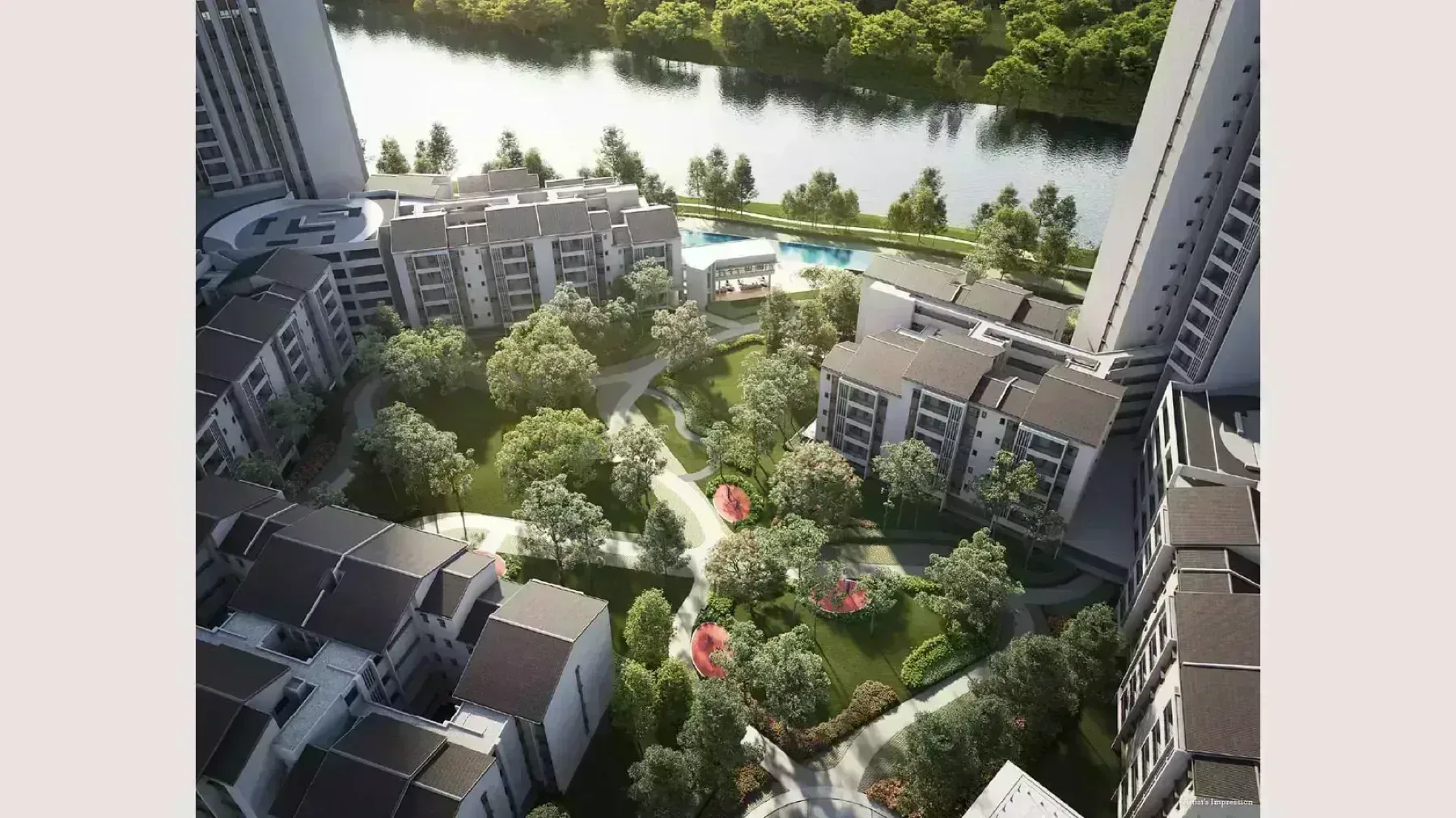 Myra Cove aerial view of the lakeside enclave