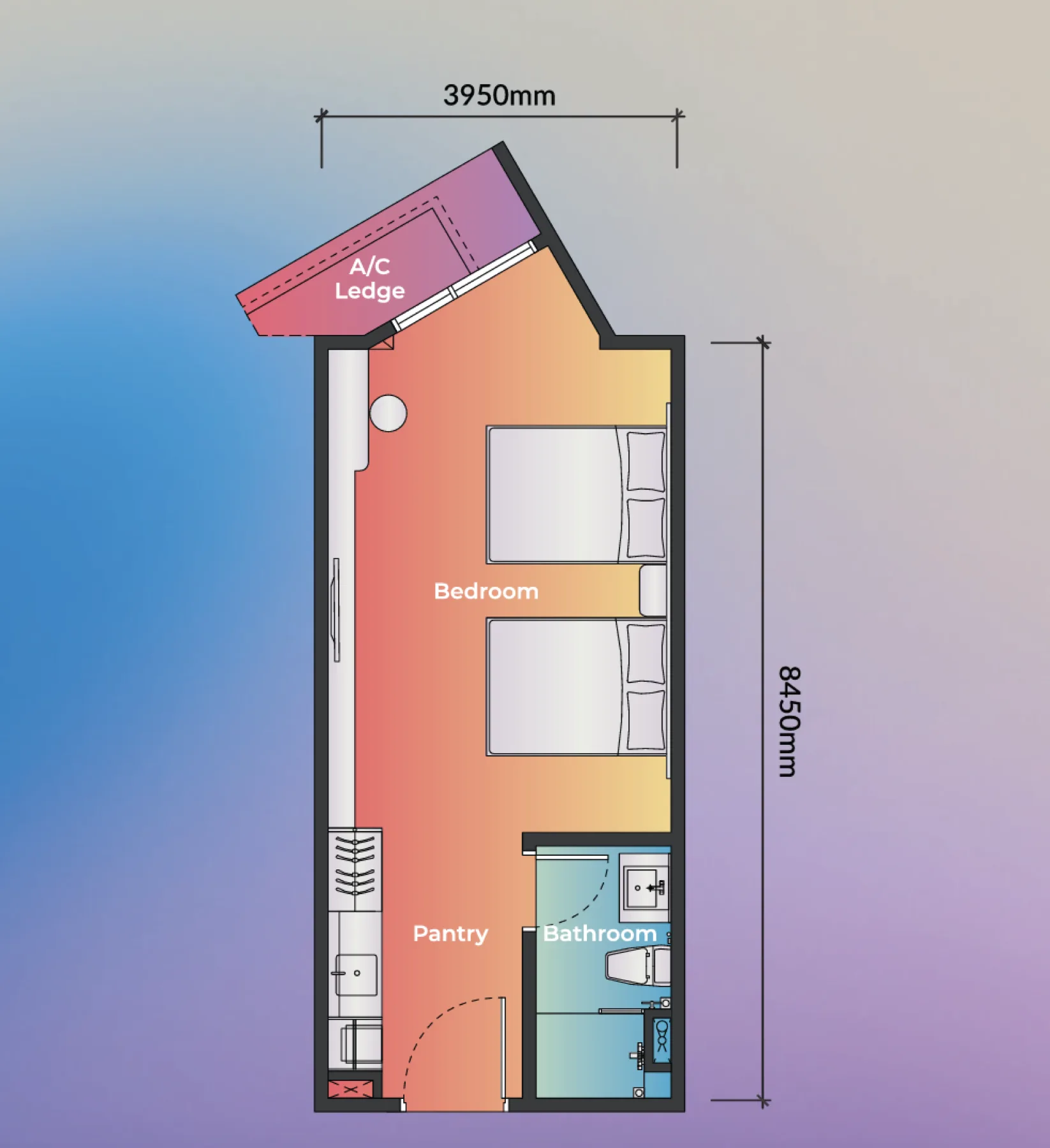 Noordinz Suites Type A floor plan