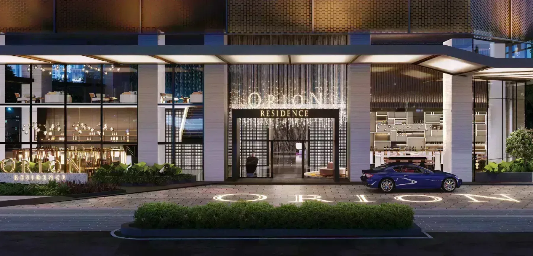 Orion Residence grand entrance and arrival court
