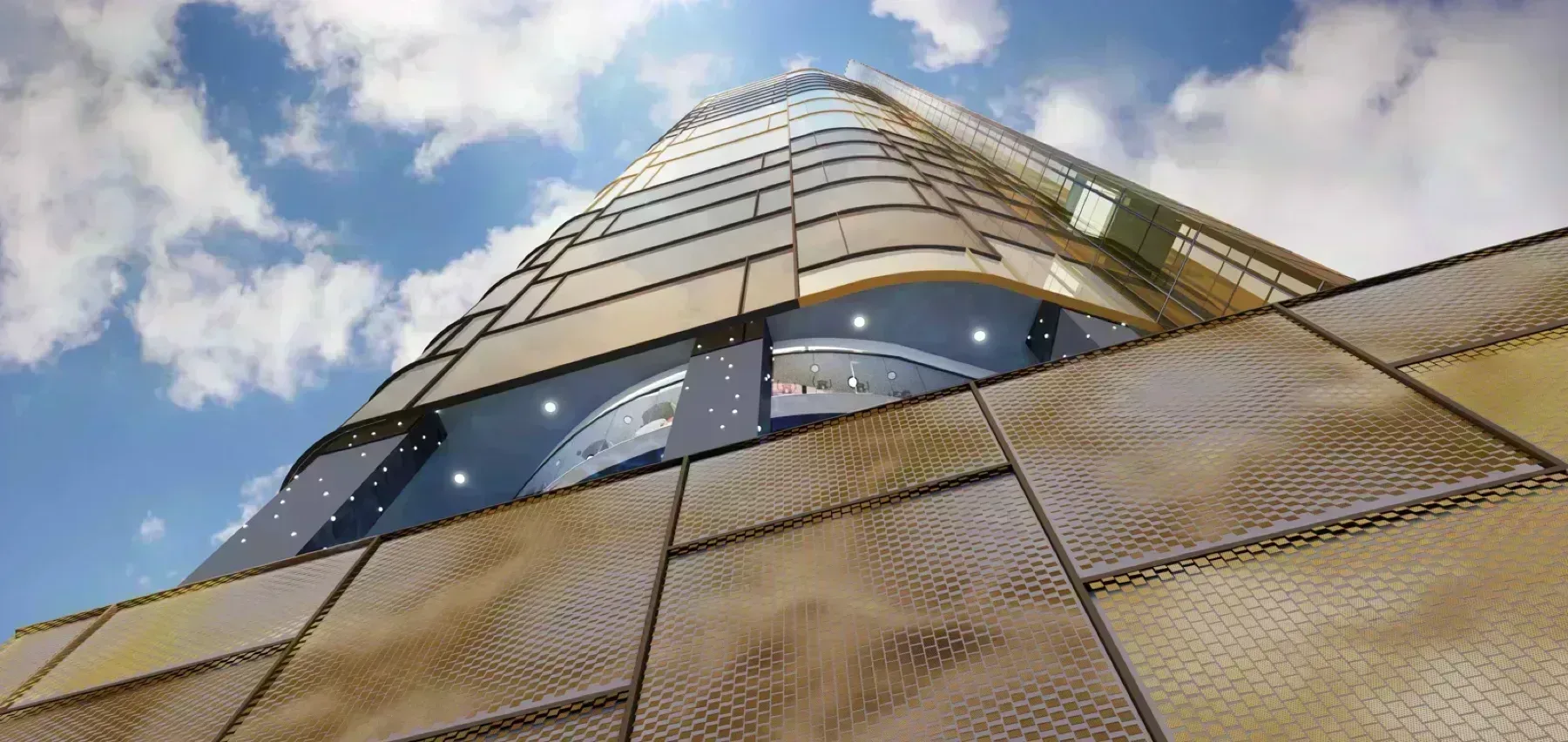 Orion Residence moire effect facade detail