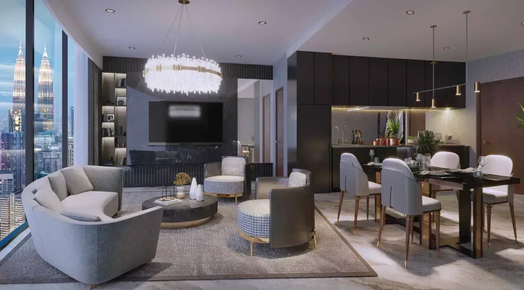 Orion Residence living and dining interior