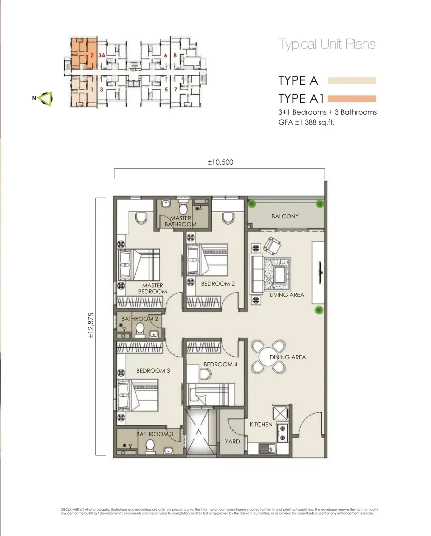 Paradigm Suites Type A floor plan