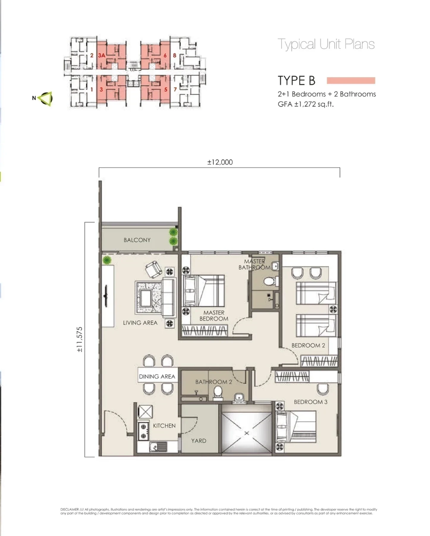 Paradigm Suites Type B floor plan
