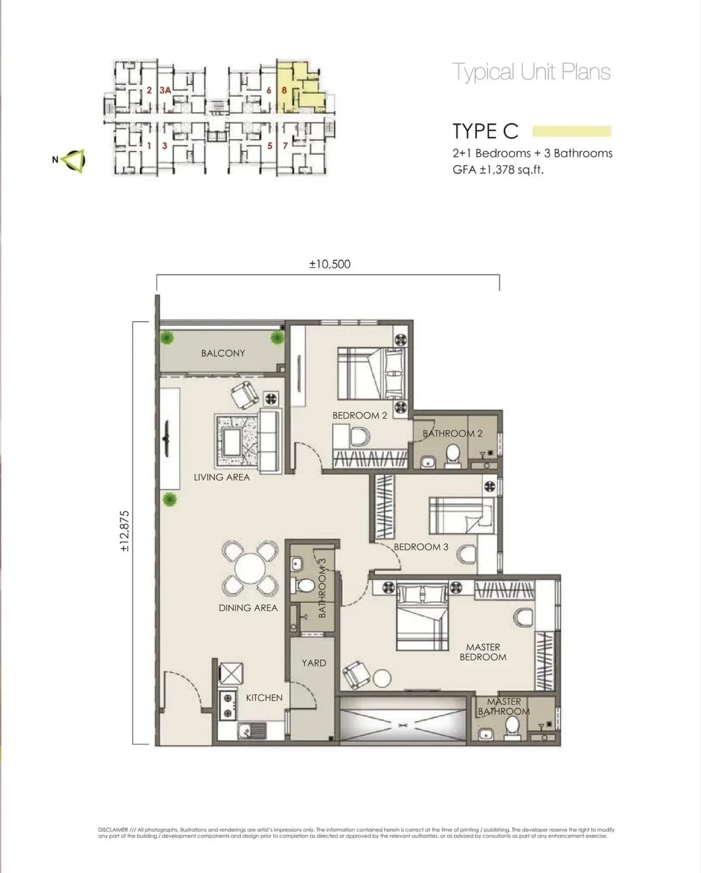 Paradigm Suites Type C floor plan