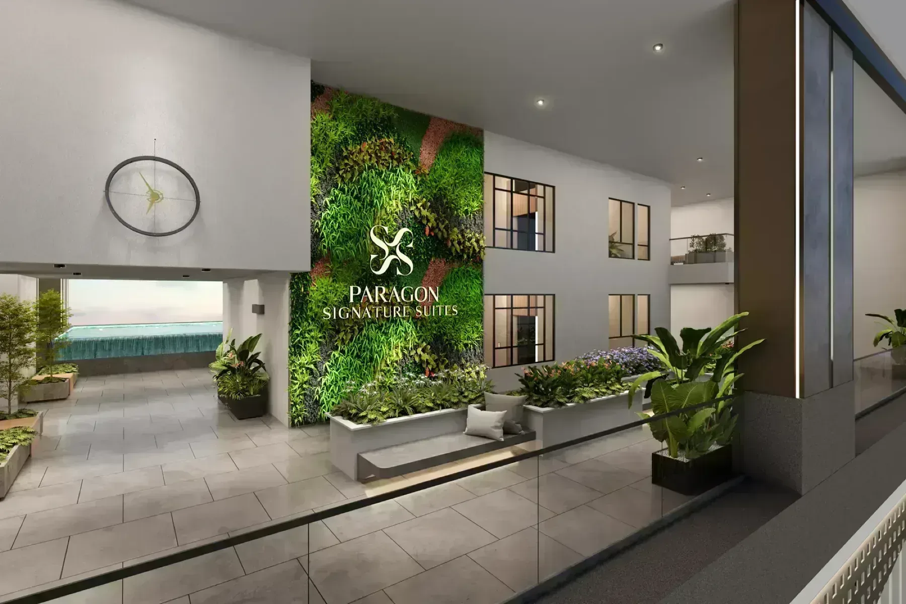 Paragon Signature Suites landscaped deck