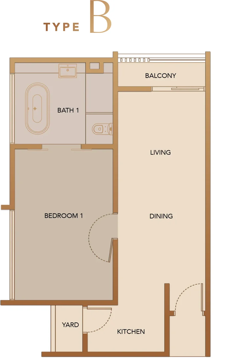 Paragon Signature Suites Type B floor plan