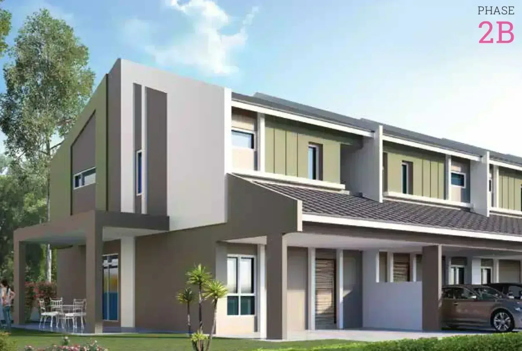 Pearl Garden Ipoh Phase 2B double storey terrace facade