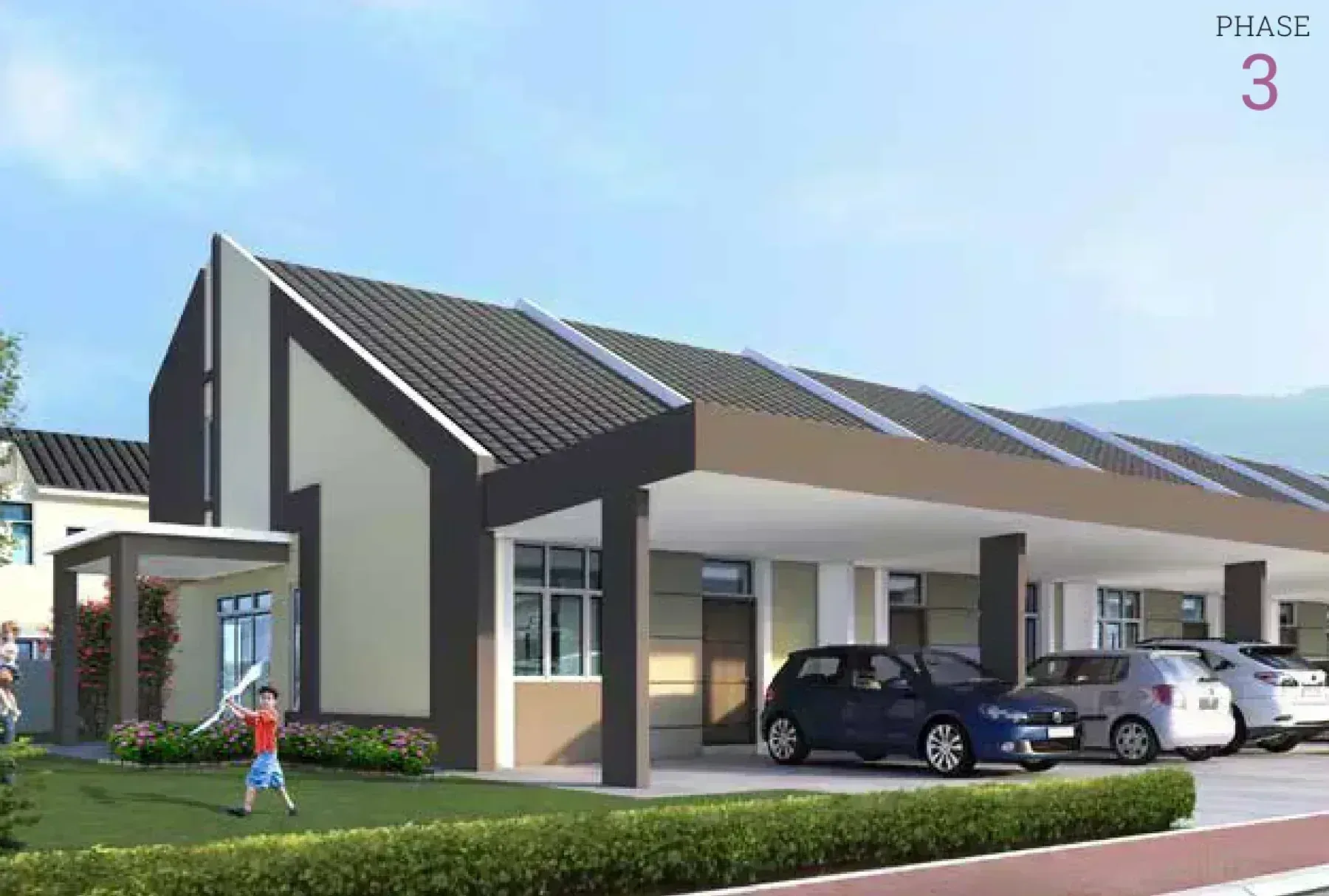 Pearl Garden Ipoh Phase 3A and 3B 1.5 storey terrace facade