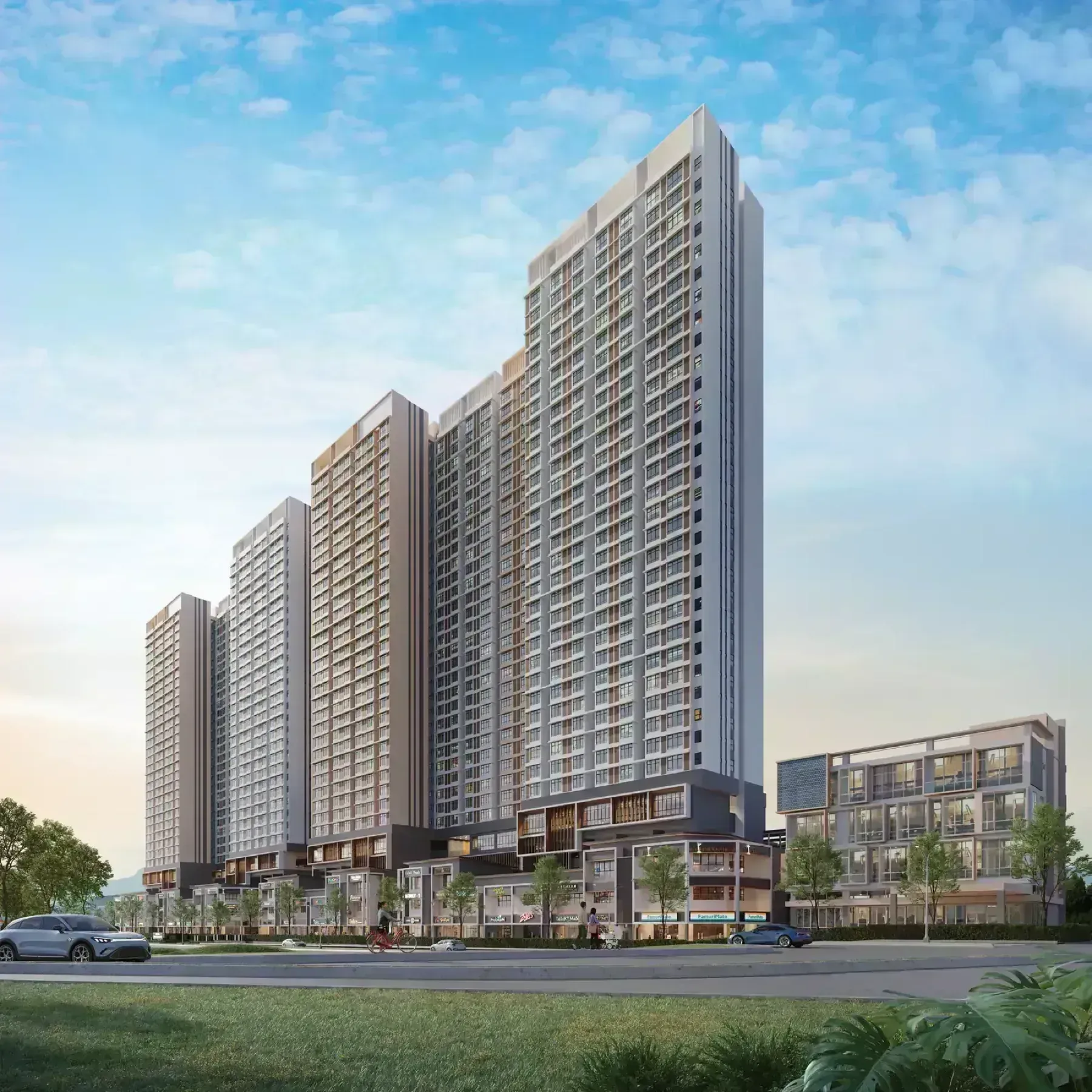 Ponderosa Regency tower facade Taman Ponderosa Johor Bahru