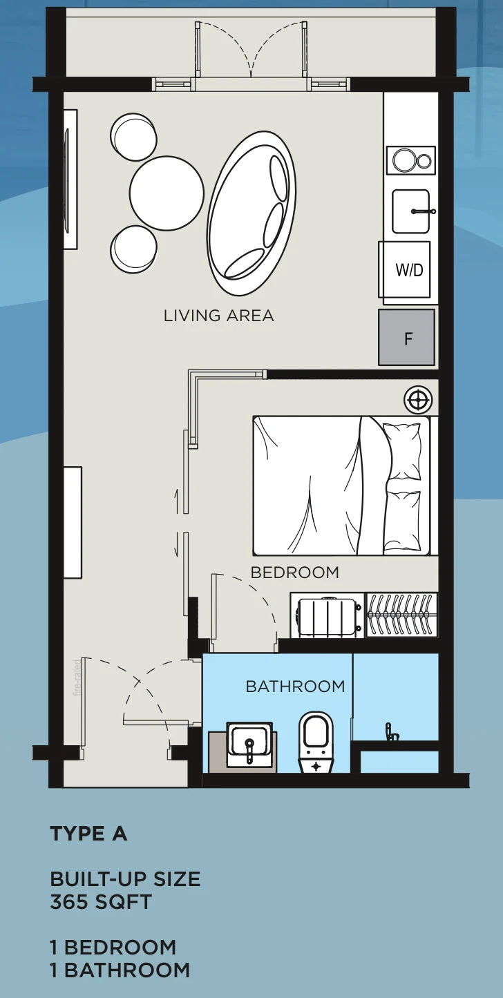 Q Suites @ Jesselton Quay Type A floor plan