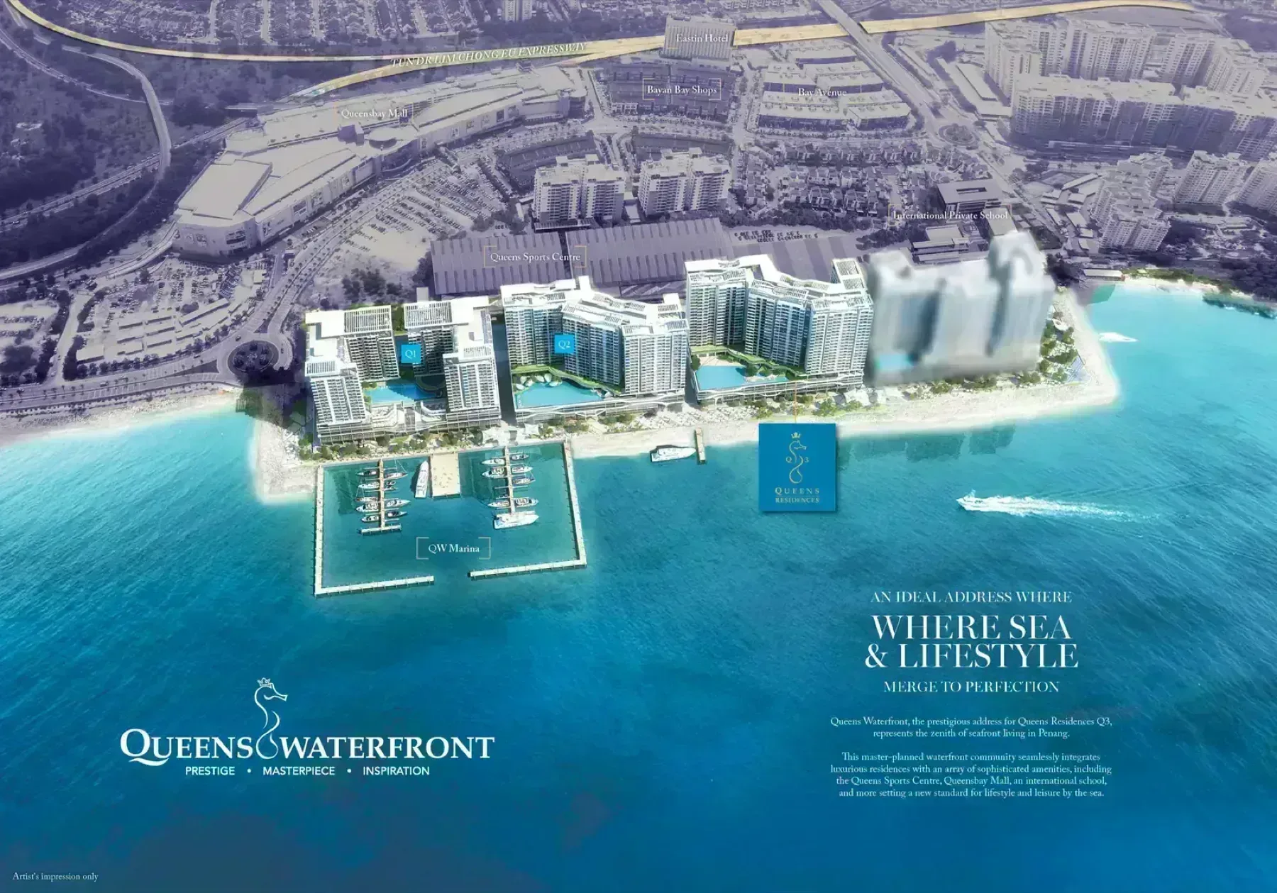 Queens Residences 3 aerial masterplan