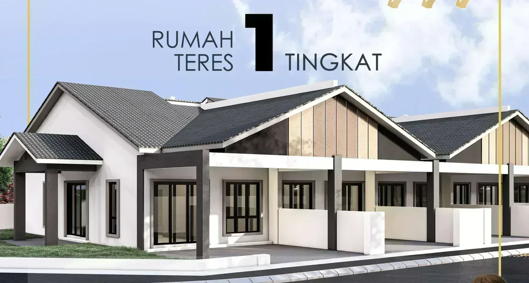 Raia Saujana 3 single storey terrace facade