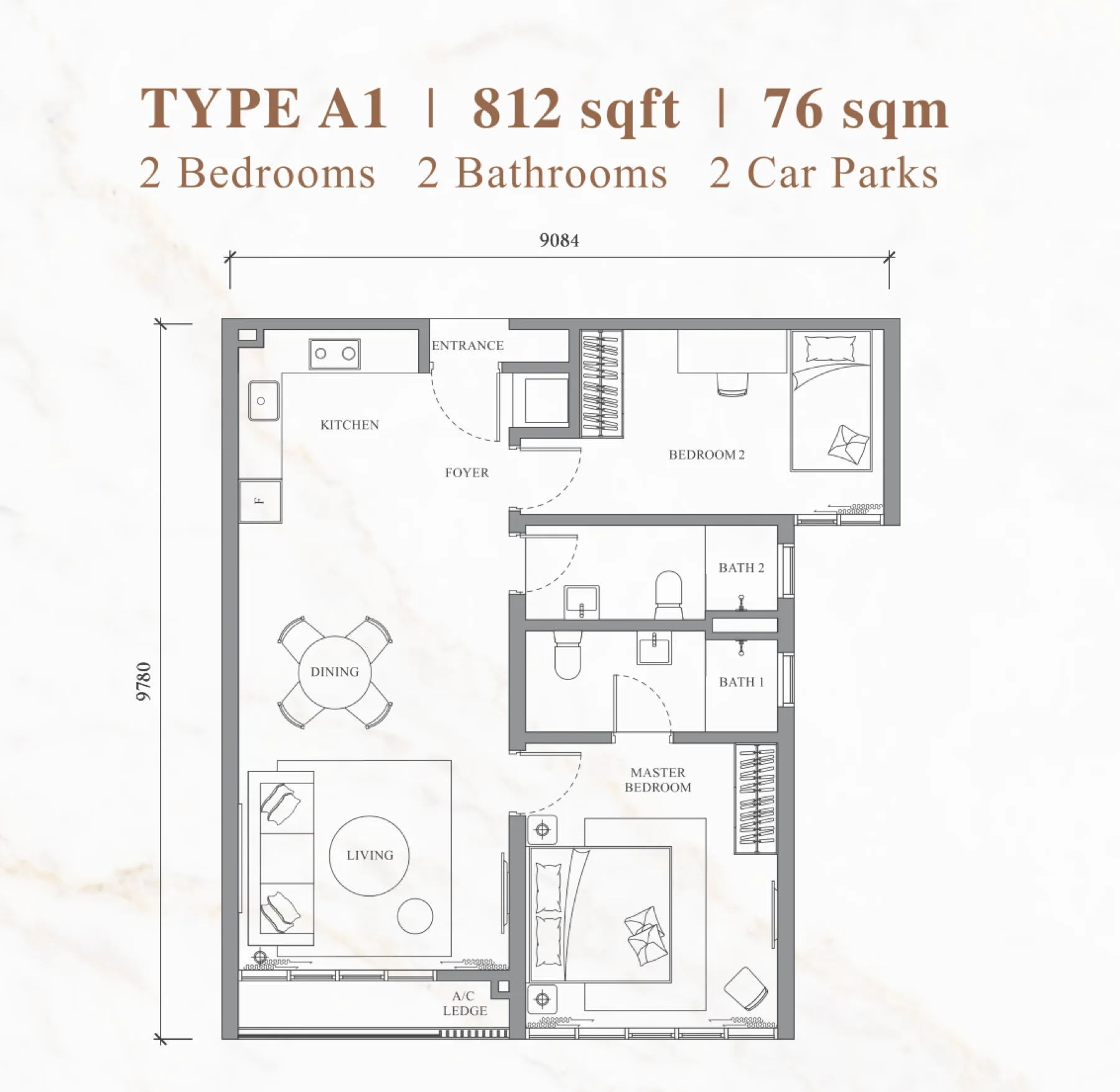 River Park by Malton Type A1 floor plan