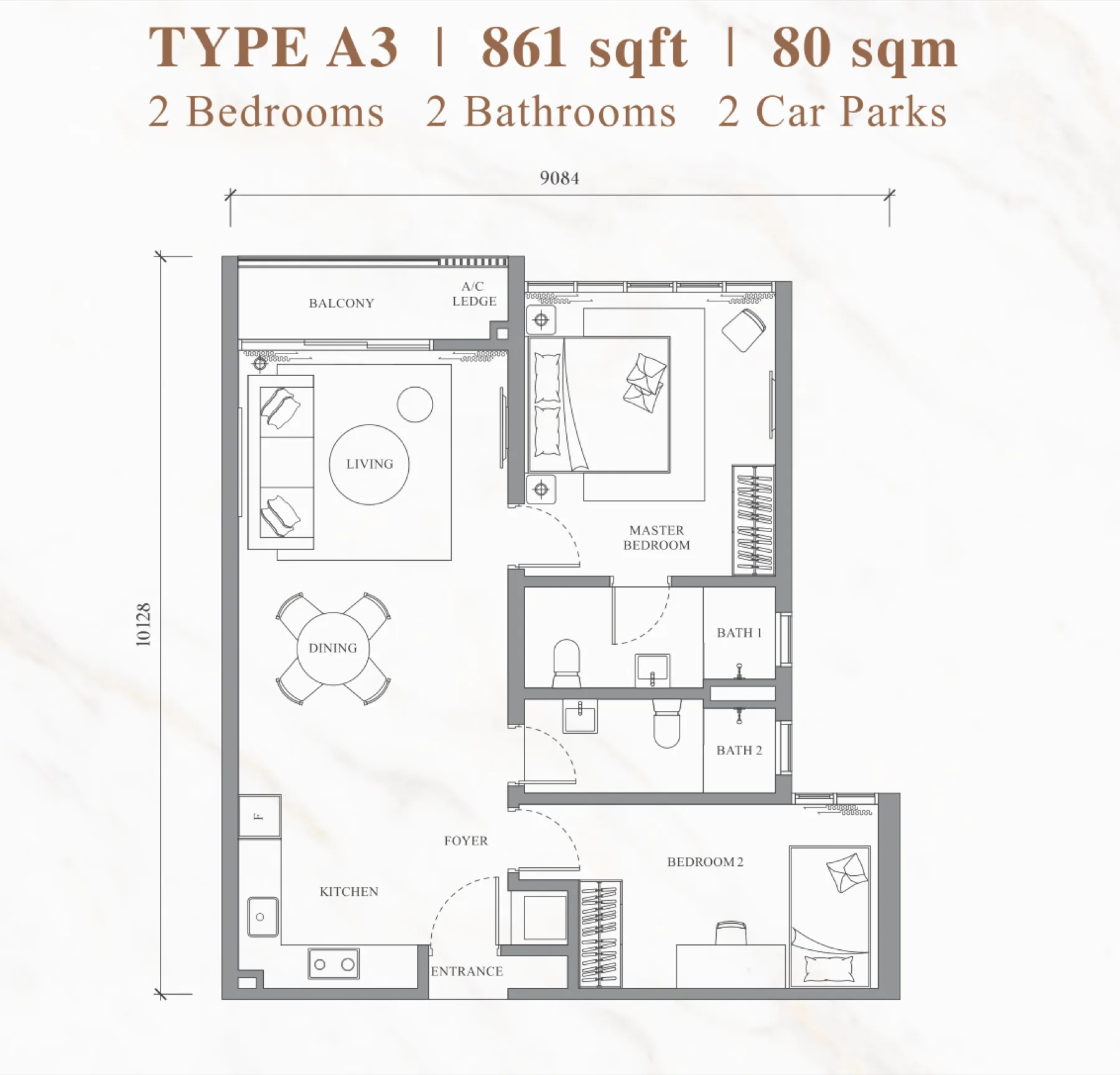 River Park by Malton Type A3 floor plan