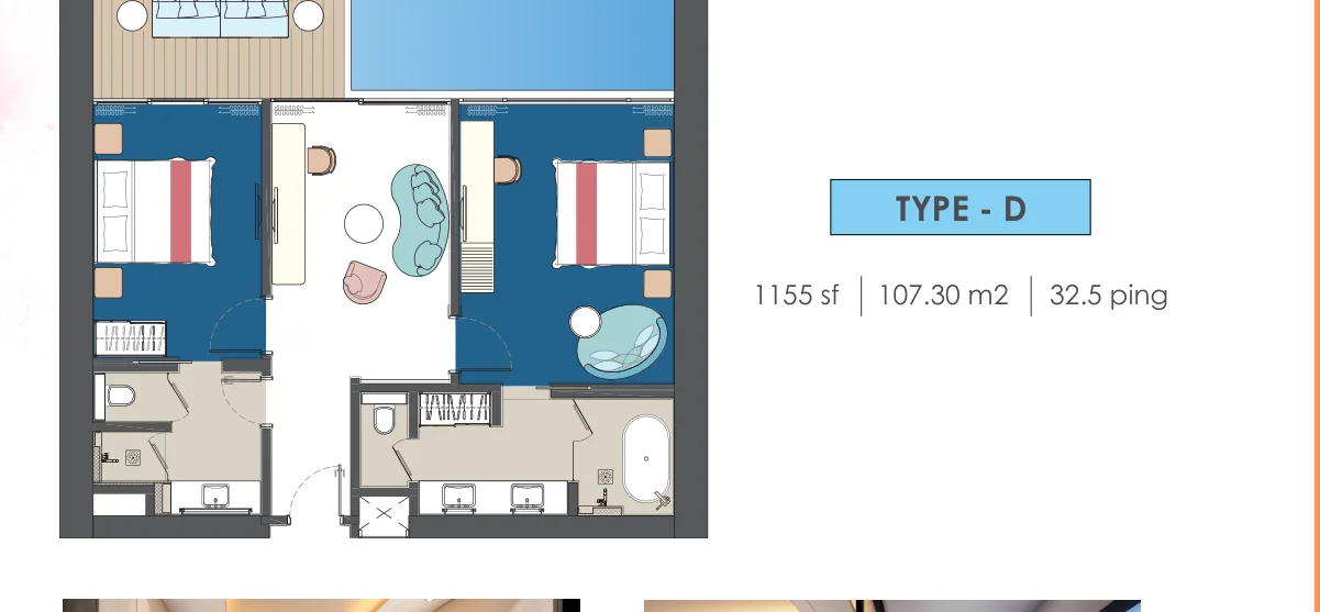 Royal Lexis KLCC Type D floor plan