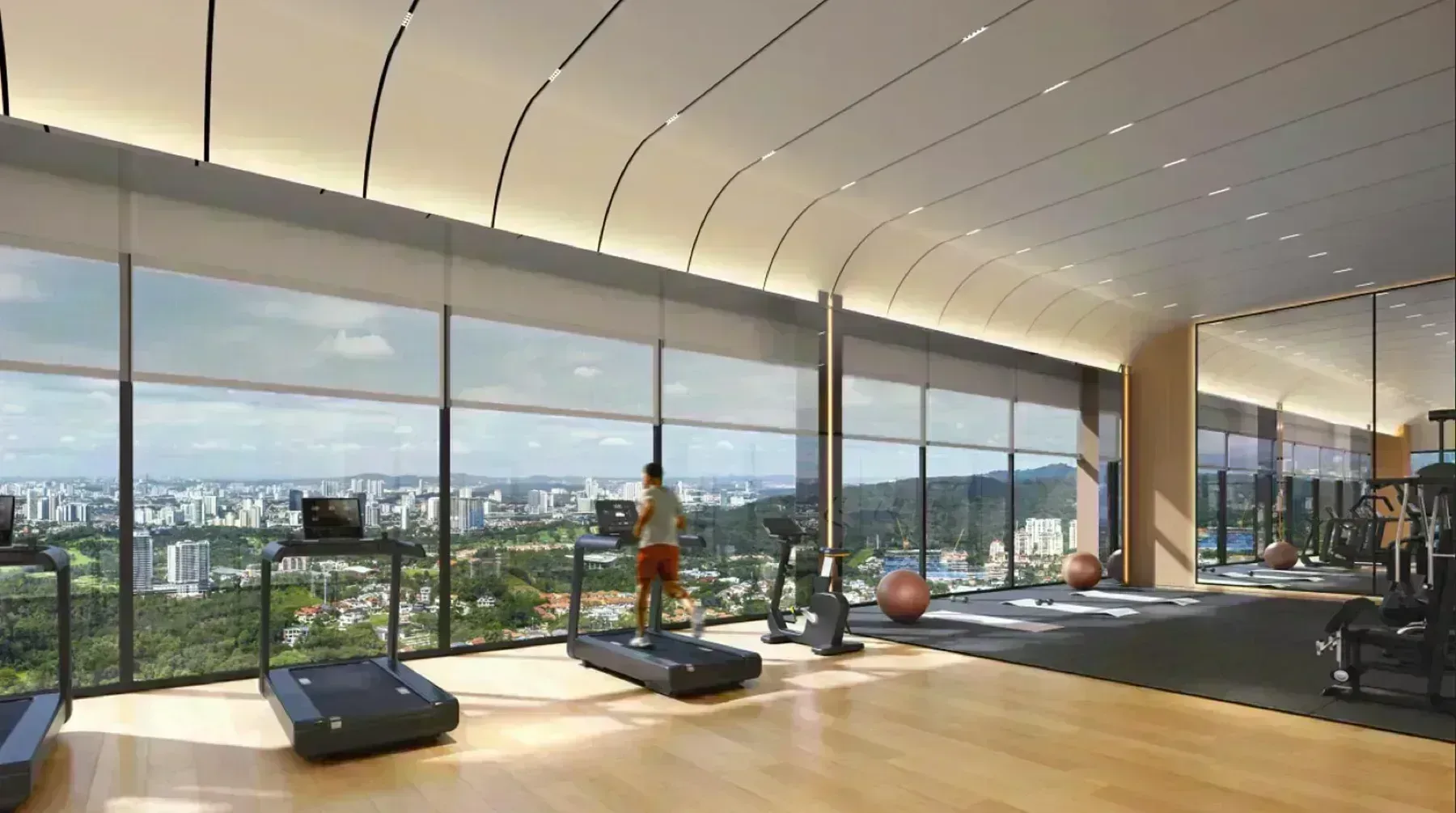 Royal Suites sky gymnasium at Level 51